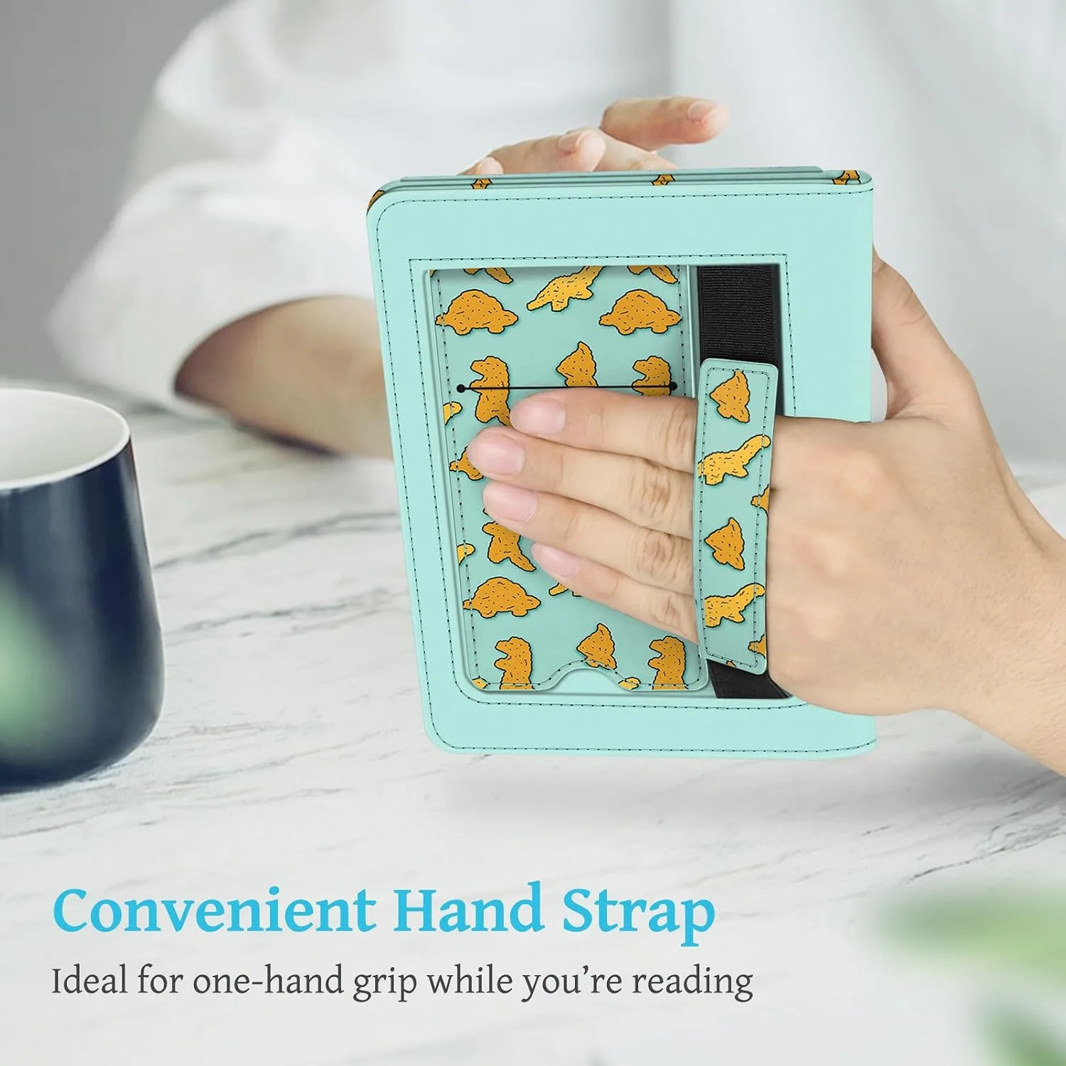 Fintie Stand Case for 6" Kindle 11th Generation 2024/2022, Dino Nuggets