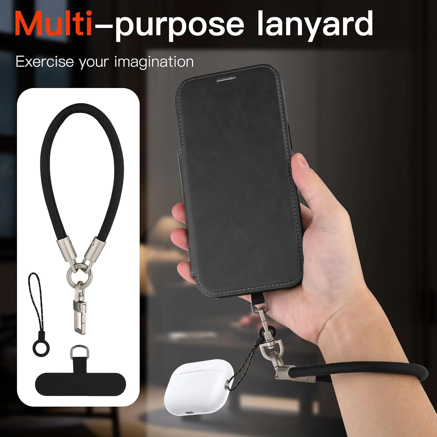 Wallet Phone Case Crafted for iPhone 16 Pro Grey