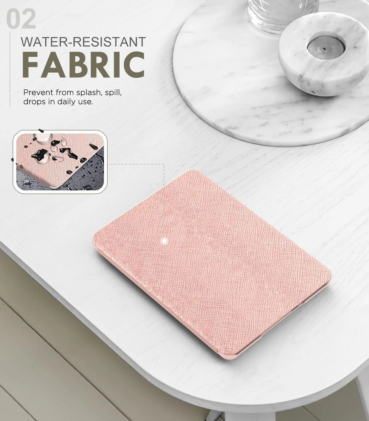 MoKo Case for 7" Kindle Paperwhite 12th Gen 2024/Colorsoft, Rose Gold