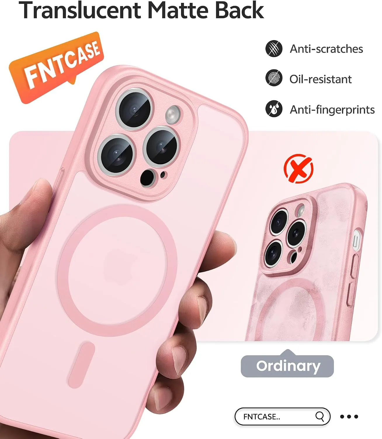 FNTCASE for iPhone 13 Pro Case, Fit for Magsafe, Screen Protector