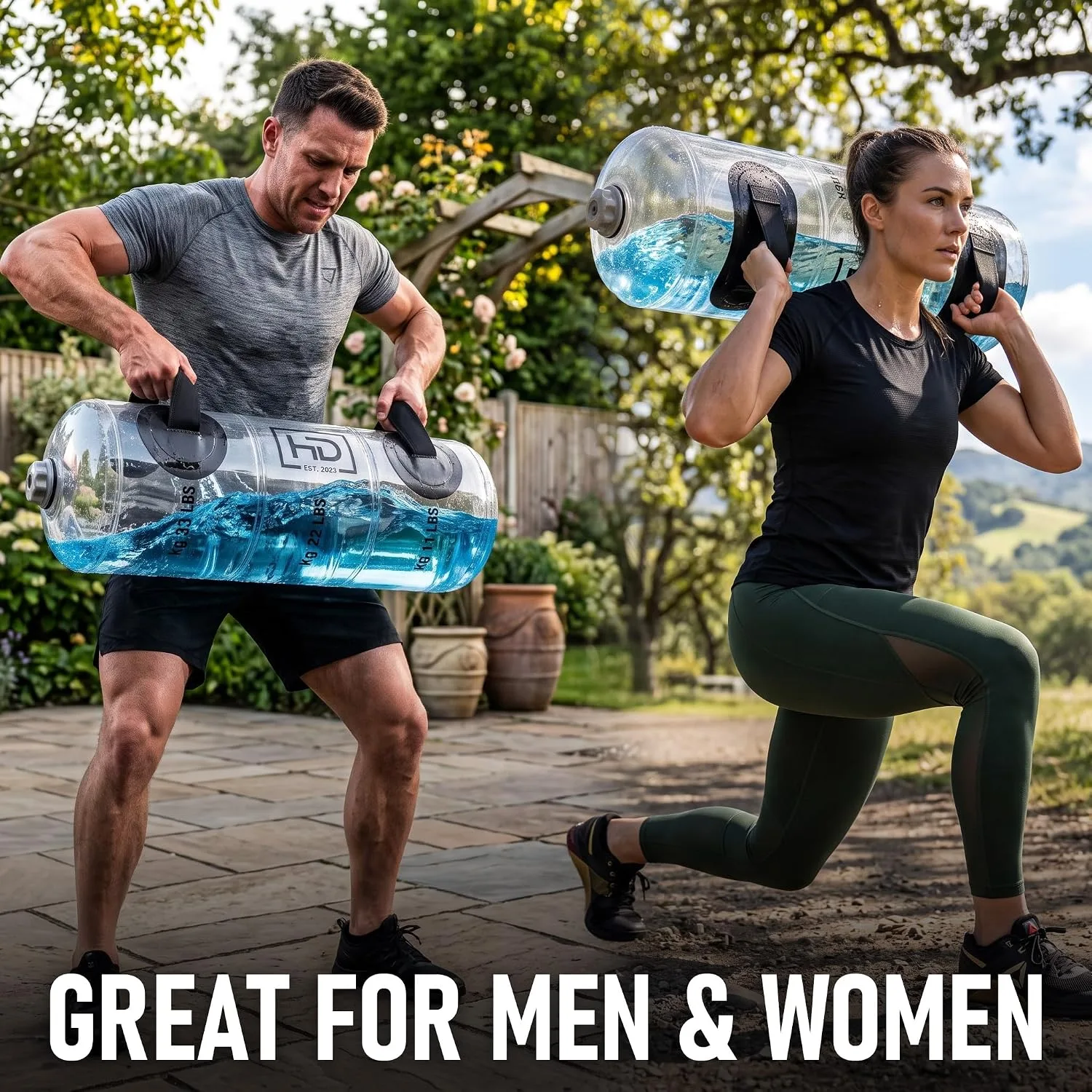 Portable Water Weight Bag, 33 LBS, Aqua Bag for Full Body Workout, Home Gym
