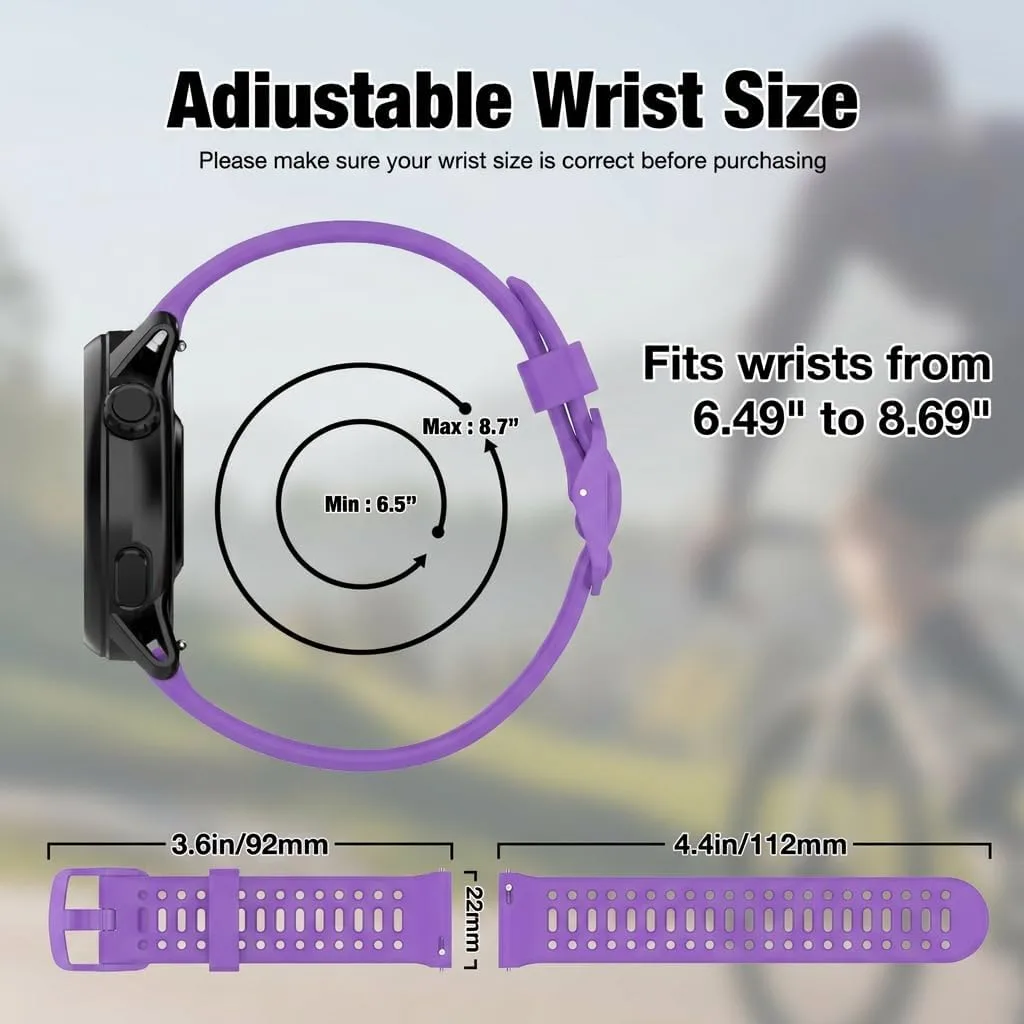 Watch Band for COROS PACE 3/PACE Pro/APEX 2 Pro/APEX Pro/APEX 46mm, 22mm Quick Release Silicone Replacement Band