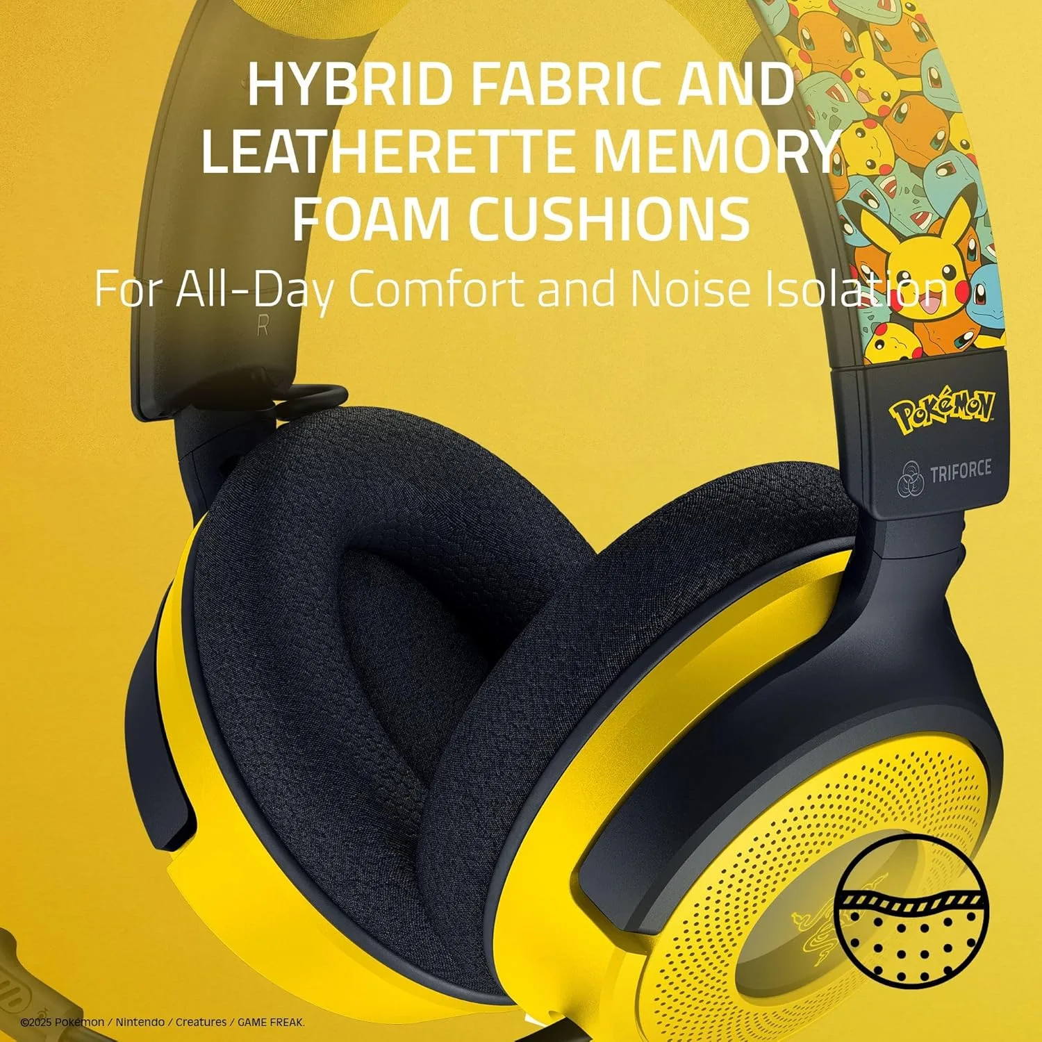 Razer Kraken V4 X Wired USB-C & Type A Gaming Headset, Pokémon Edition