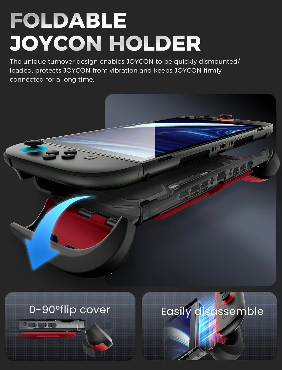 Mumba Titan Case for Nintendo Switch 2 with Kickstand & 7 Card Slots, Ruddy