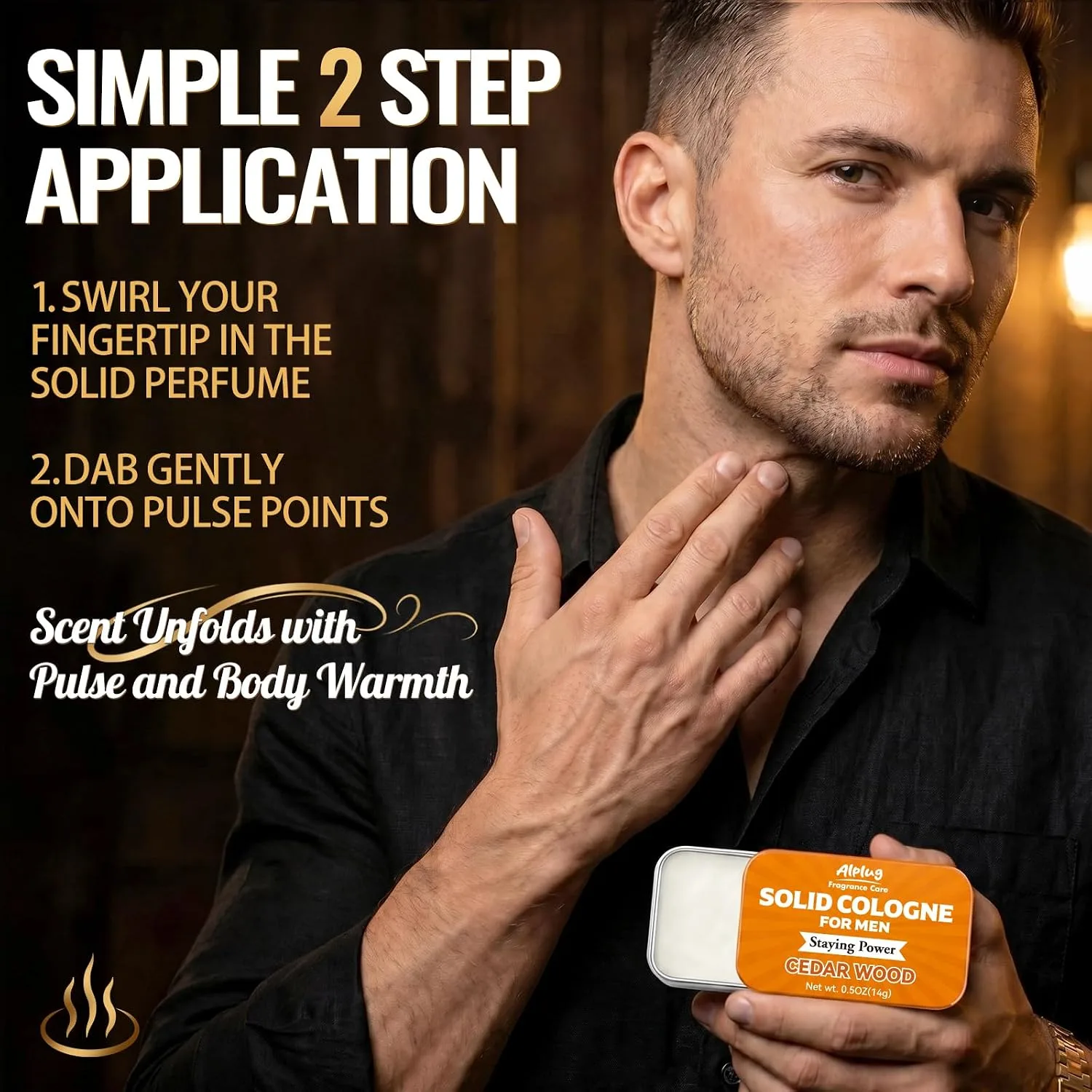 6 Pack Solid Cologne Gifts for Men, Mens Gifts Cologne with Cedar Wood, Bergamot, Sandalwood, Clary Sage, Vetiver, Ocean Perfume, Stocking Stuffers for Men, Christmas Gift for Dad Husband Boyfriend