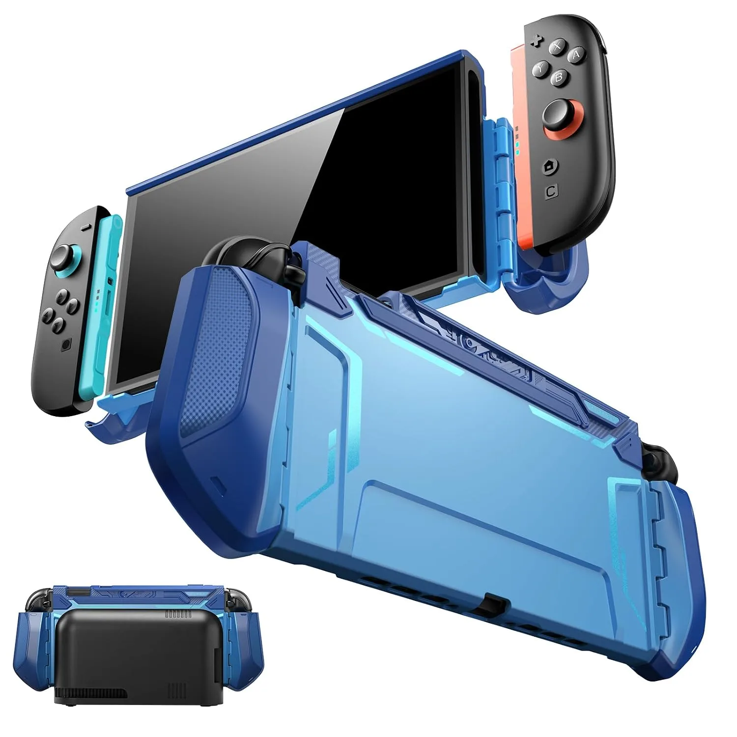 Mumba Dockable Protective Case for Nintendo Switch 2,Blade Series,Blue