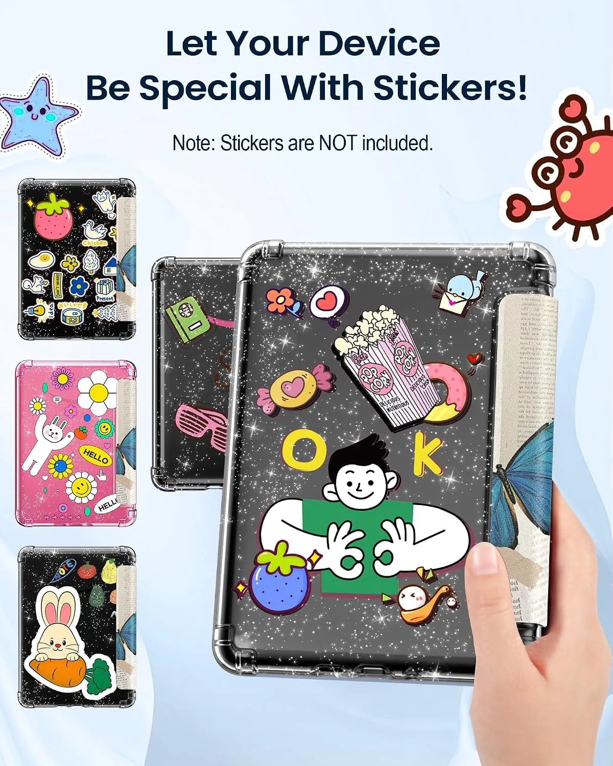 MoKo Case for 7" Kindle Paperwhite 12th Gen & Colorsoft, Vintage Butterfly