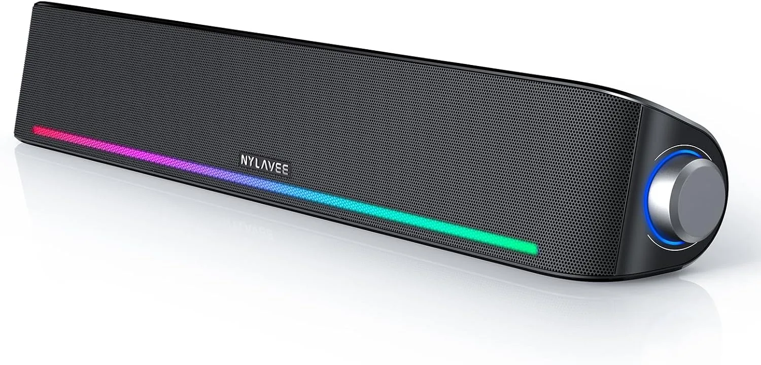 Parlantes para computadora Nylavee Sound Bar con Bluetooth y AUX