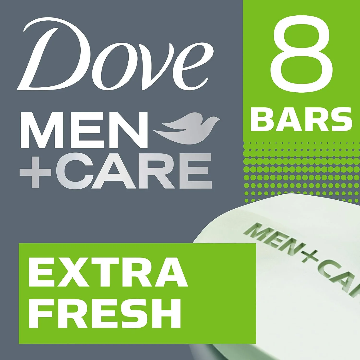 DOVE MEN + CARE 3 in 1 Bar for Body, Face and Shaving, 8 Count, 3.75 oz