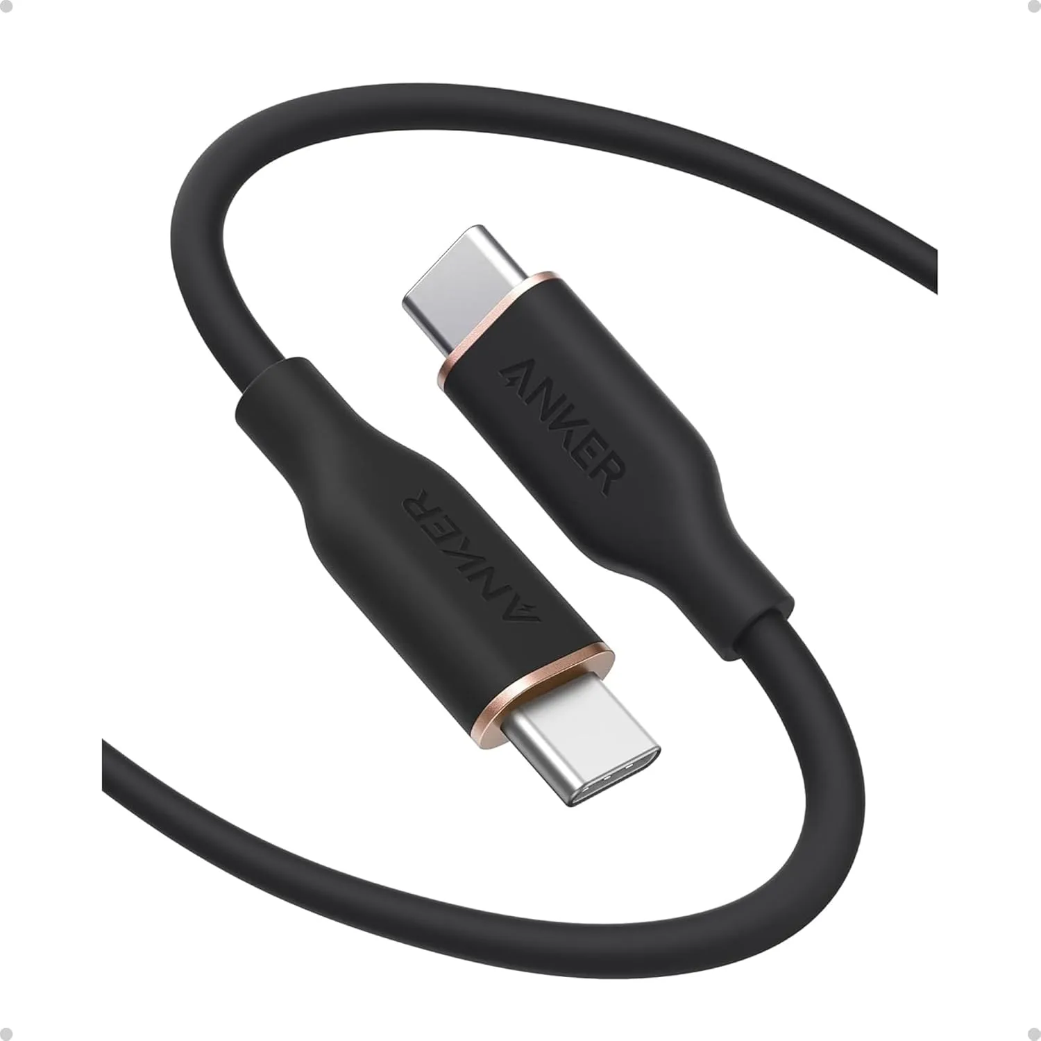 Anker USB C Cable, 240W Type C Fast Charging Cord (1-Pack, 6 ft, Black)