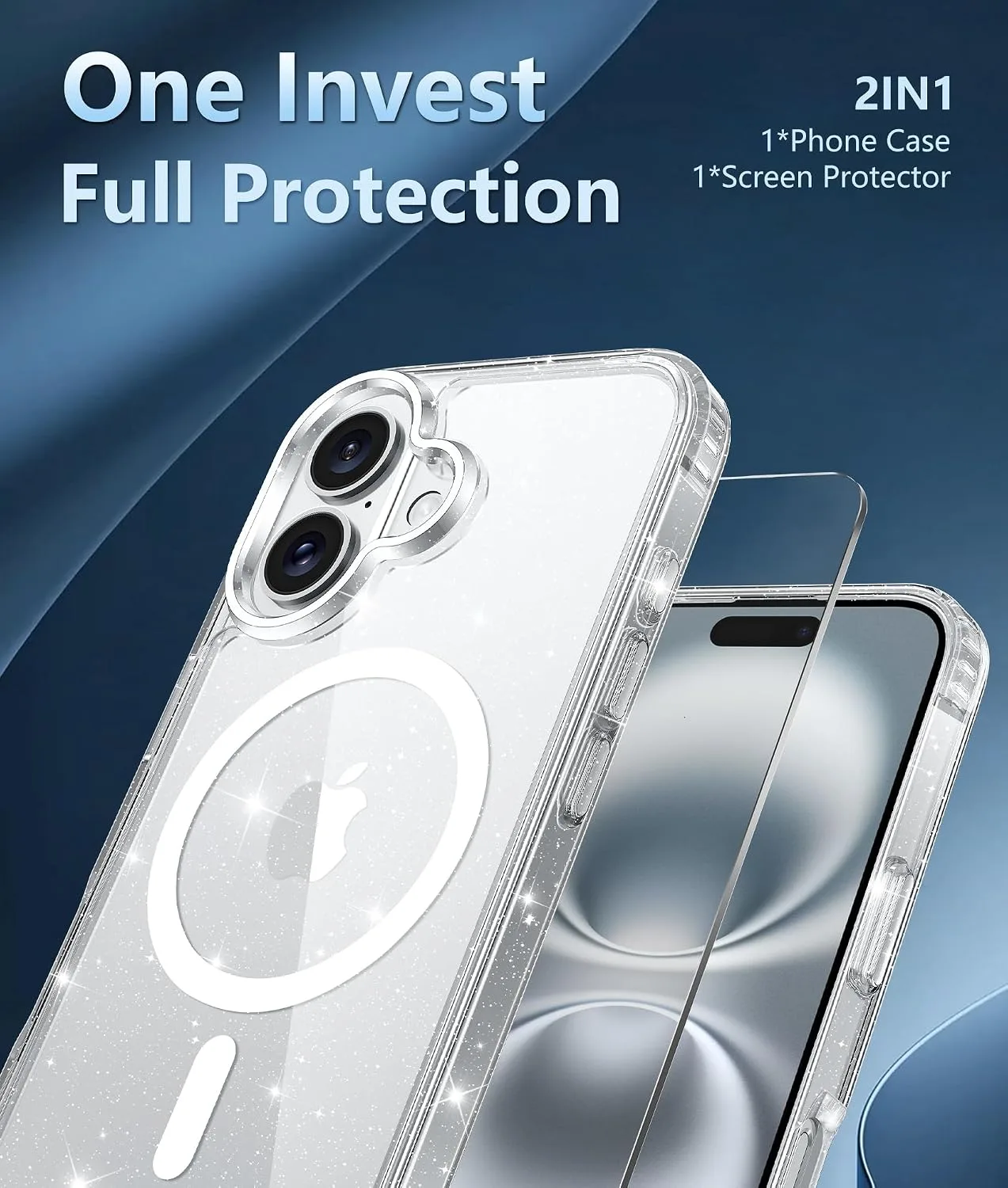 FNTCASE for iPhone 16 Plus Case Compatible with Magsafe Clear Phonecase