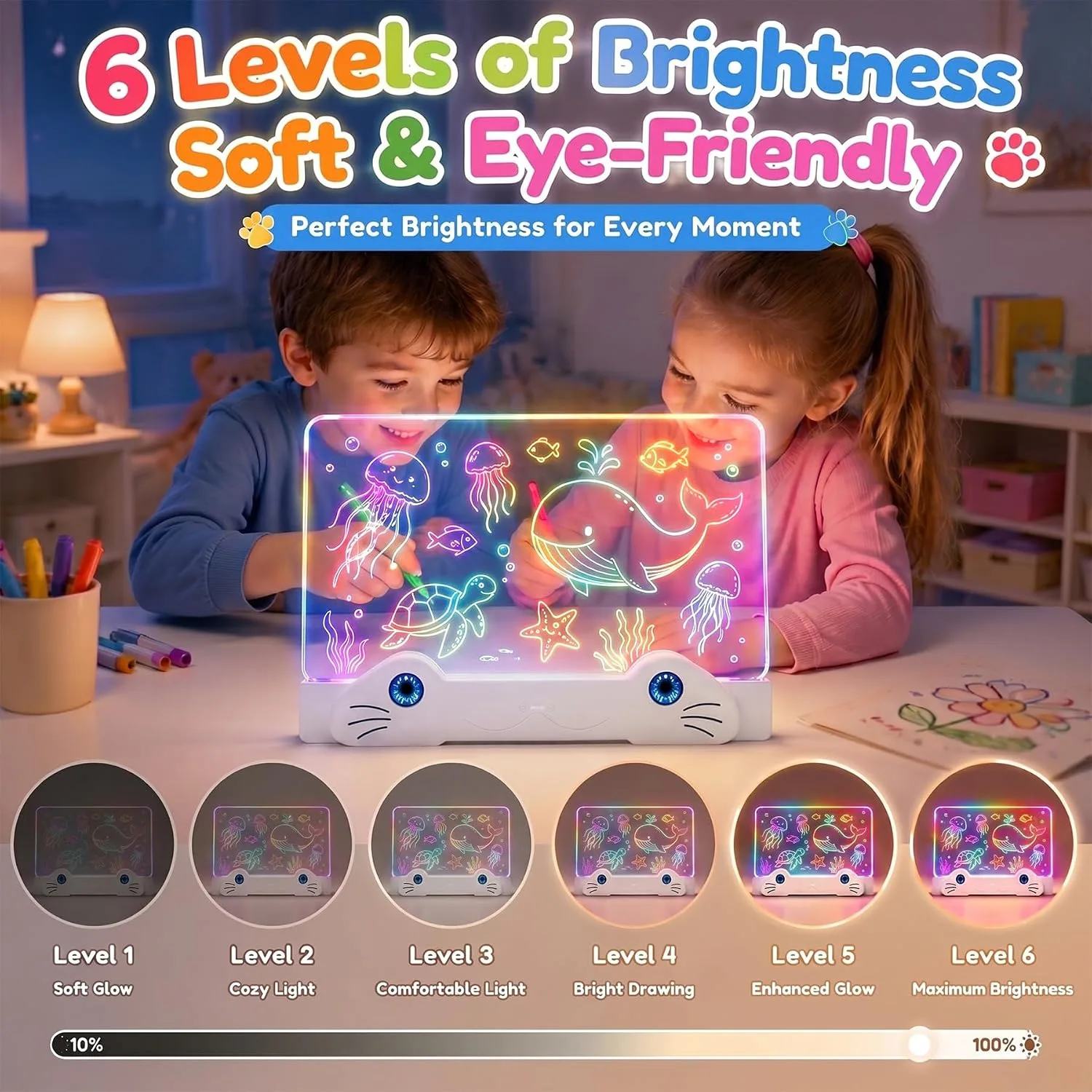 LED Drawing Board for Kids,Light Up Drawing Board,Gifts for Girls Boys Kids
