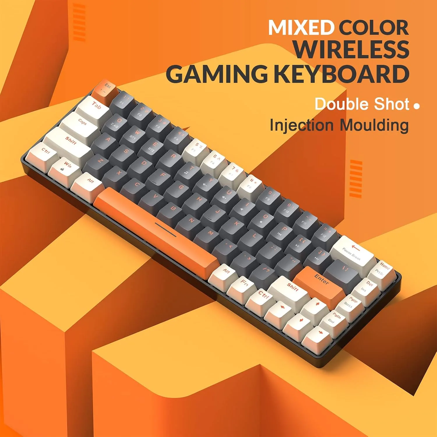 MAGIC-REFINER RK68 Compact 68 Keys Wireless Mechanical Gaming Keyboard
