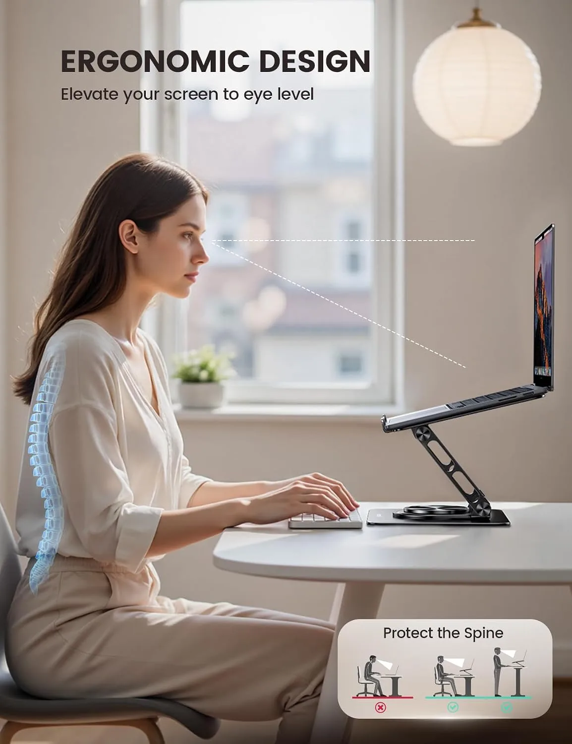 Lamicall Aluminum Laptop Stand for Desk for MacBook Neo Air Pro 10-17.3''