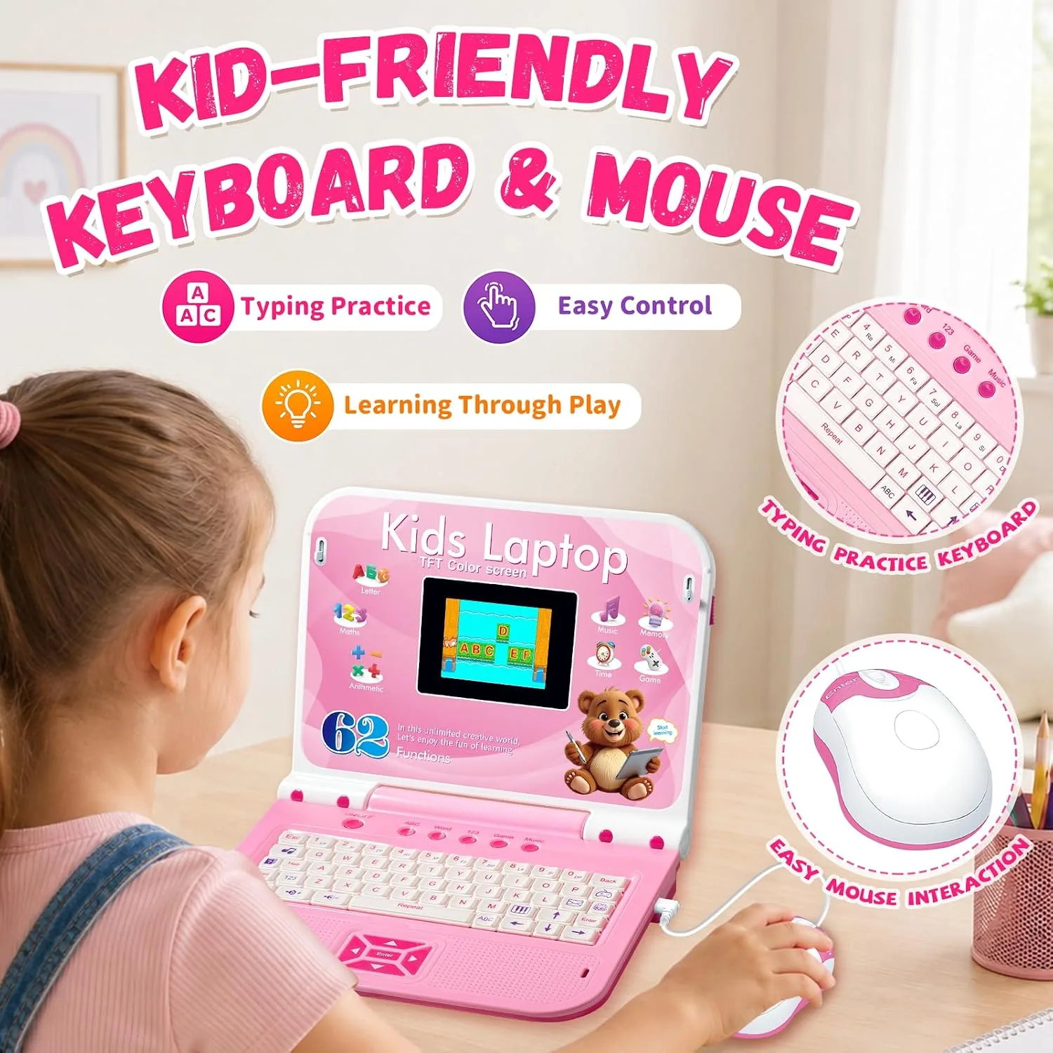 Kids Laptop: Educational Toy with Color Screen for Kids Ages 5+