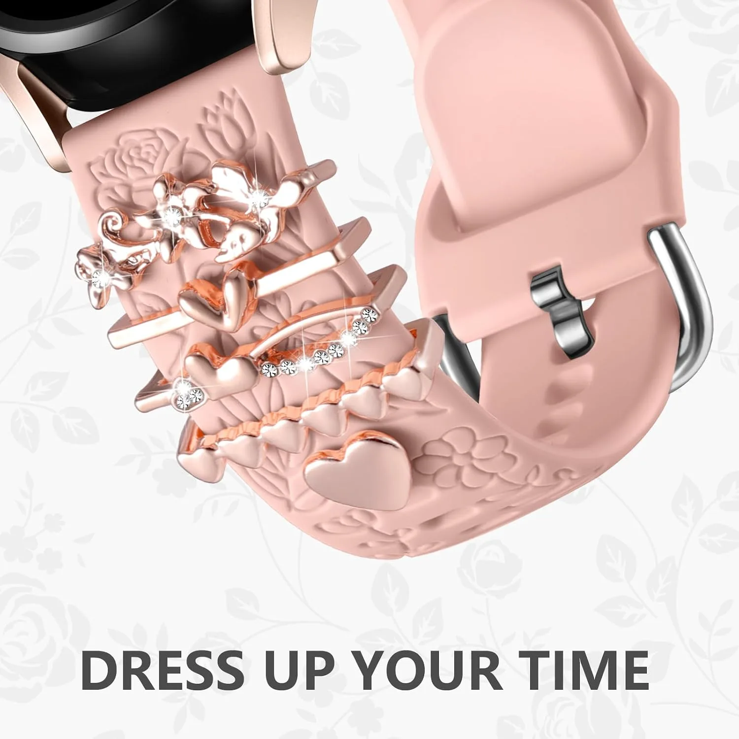 DaQin Flower Engraved Band Compatible with Samsung Galaxy Watch 7 Bands