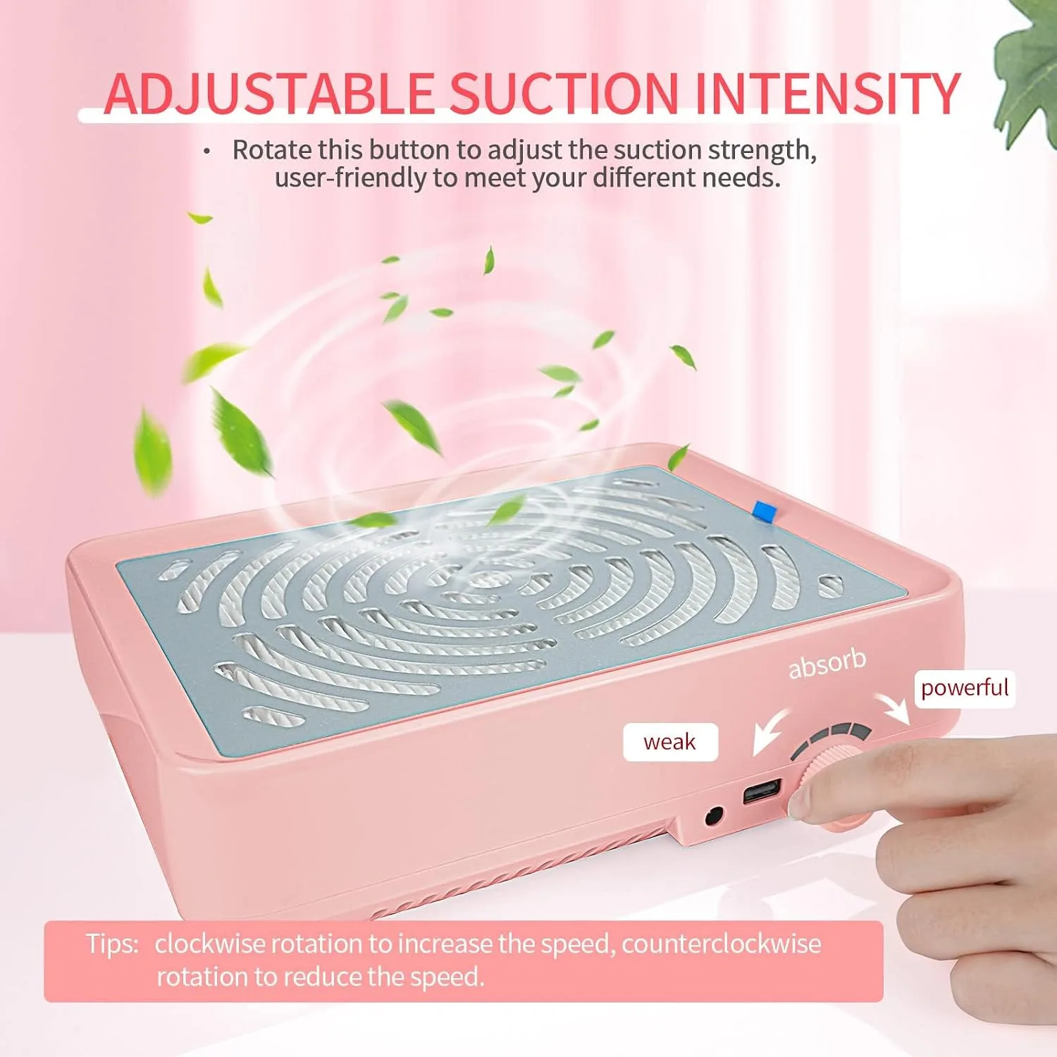 SAVILAND Professional Nail Dust Collector 40W Vacuum with Lamp for Salon