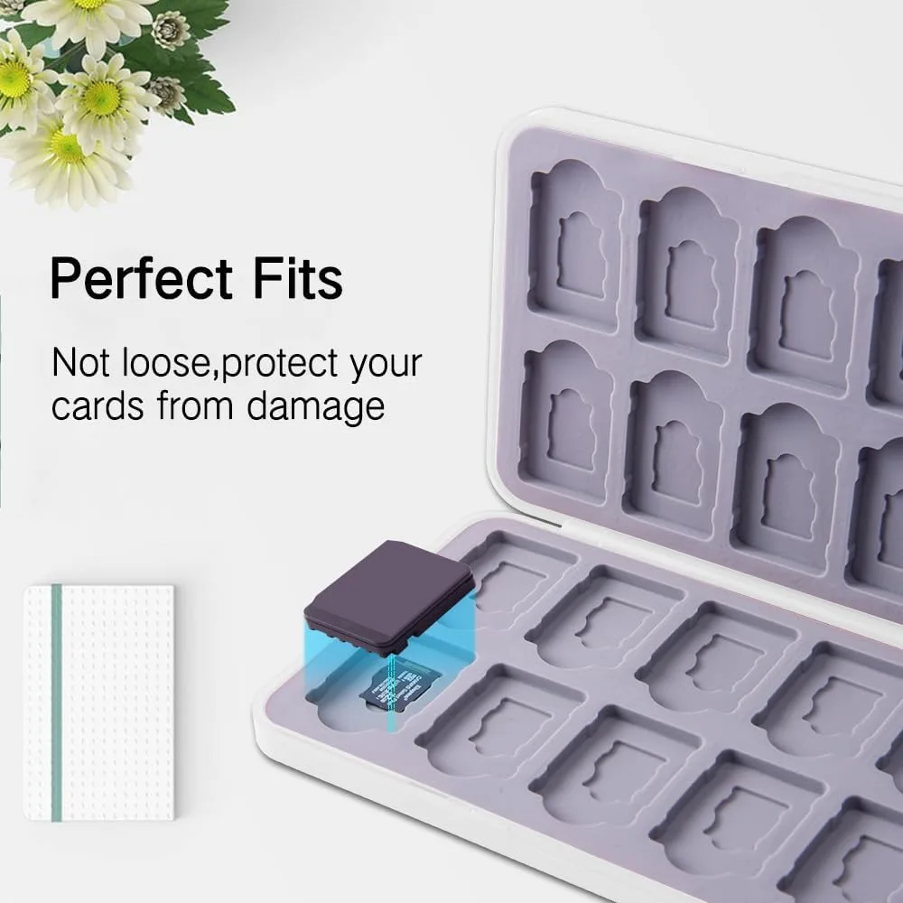 PERFECTSIGHT 48 Switch Game Card Case for Nintendo Switch OLED/ Lite 48 Game Holder Cartridge Case for Game Cards and SD Cards, Kawaii Cute Portable Compact Storage Box, Poke