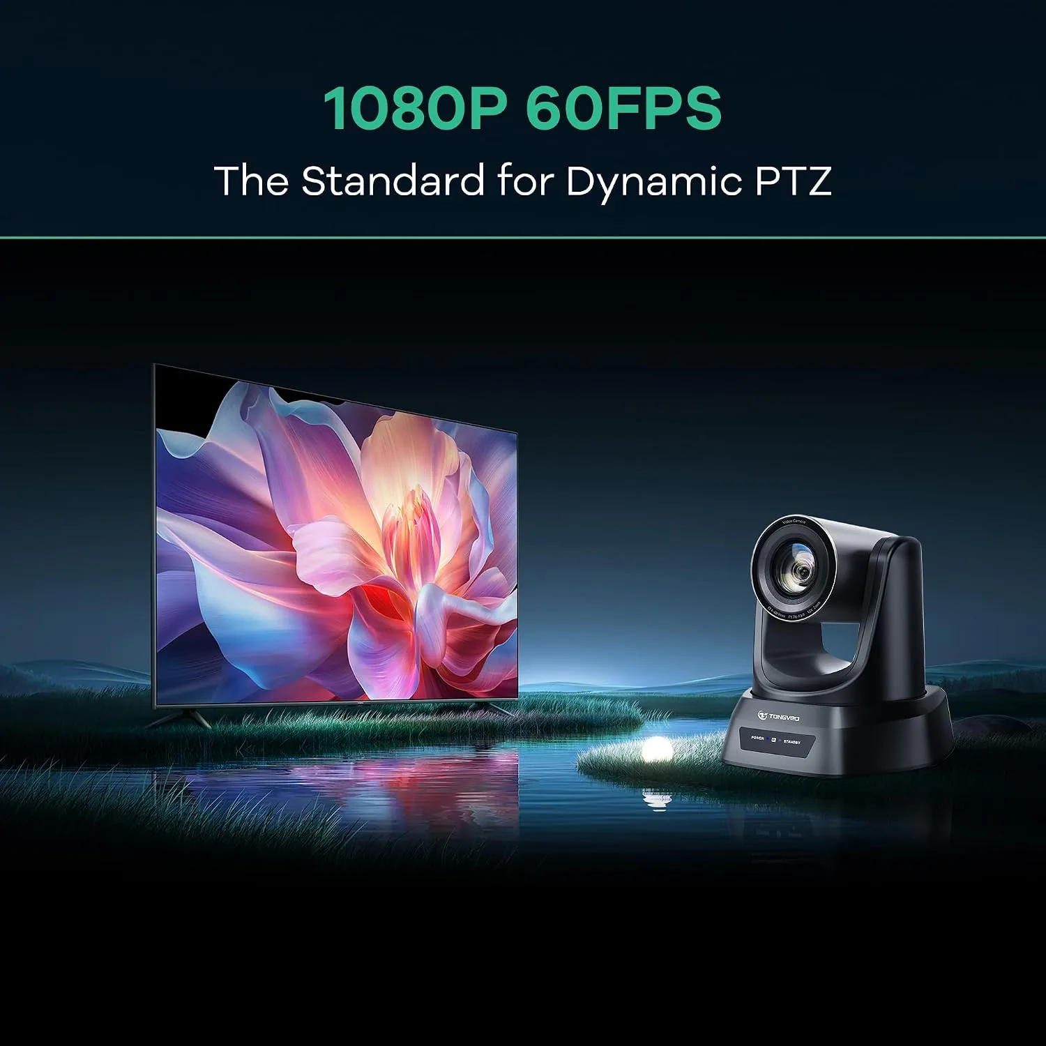 TONGVEO PTZ Camera 12X Optical Zoom 1080P AI HDMI USB3.0 Conference Camera