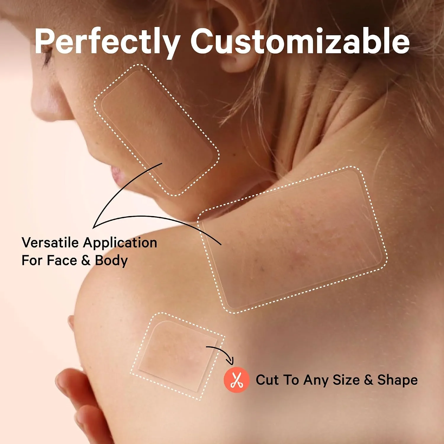 Sosky Large Pimple Patches XL Hydrocolloid Acne Patches for Face & Body Cystic Pimple & Zit Patch for Nose Chin Back, Bacne & Breakouts Vegan Cruelty-Free（8 Count）