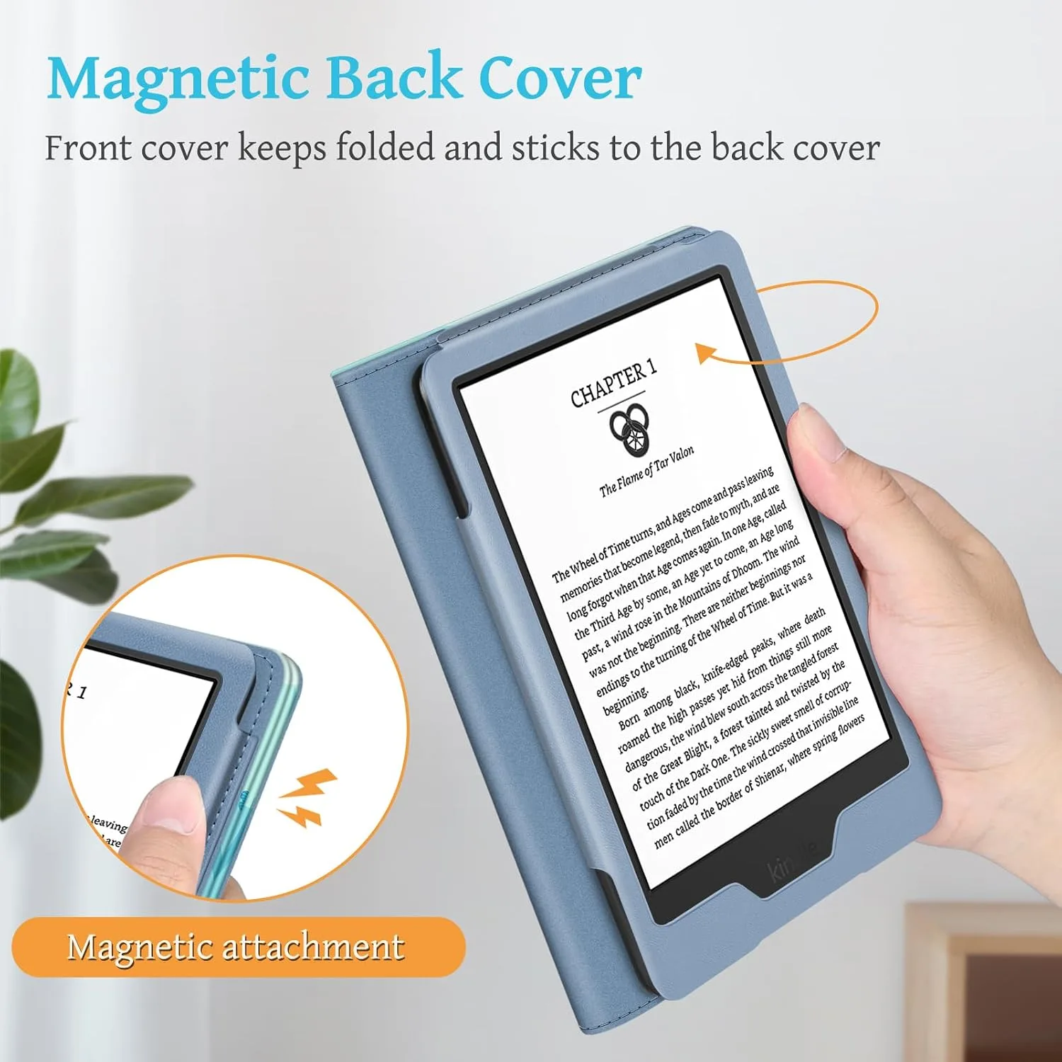 Fintie Stand Case for 6" Kindle 11th Generation 2024/2022, Blue Ocean