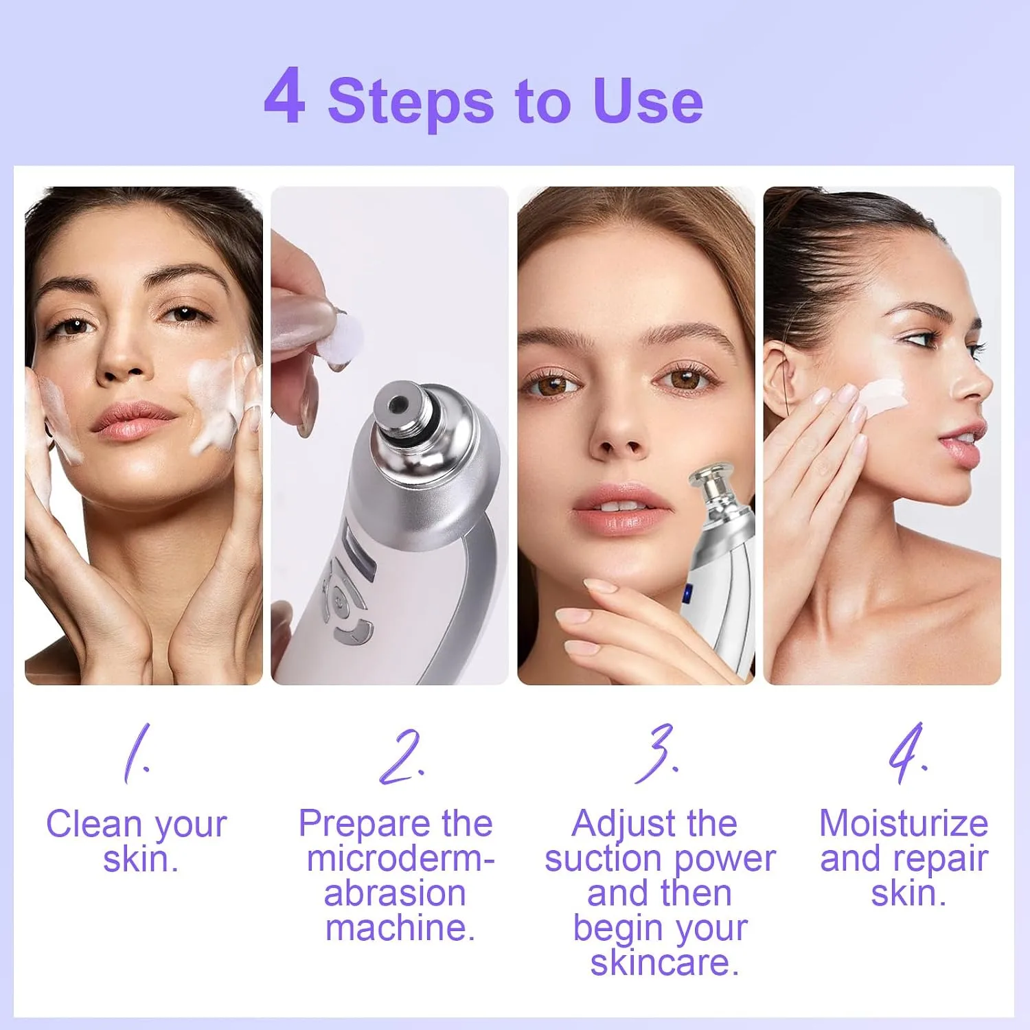 Diamond Professional Microdermabrasion Machine, Portable Dermabrasion Crystal for Facial Skin Care Tool,Face Blackhead Remover Devices Kit,Home Use Microderm Equipment for Women Men