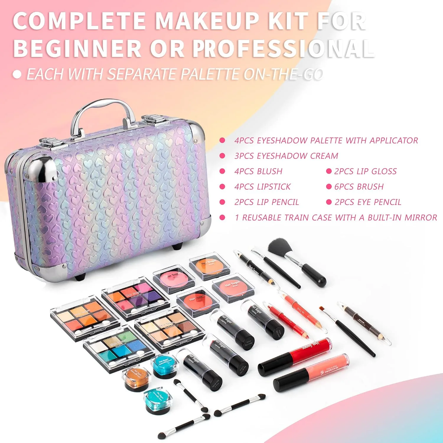 Hot Sugar All In One Makeup Set for Teenager Girls (Purple Heart)