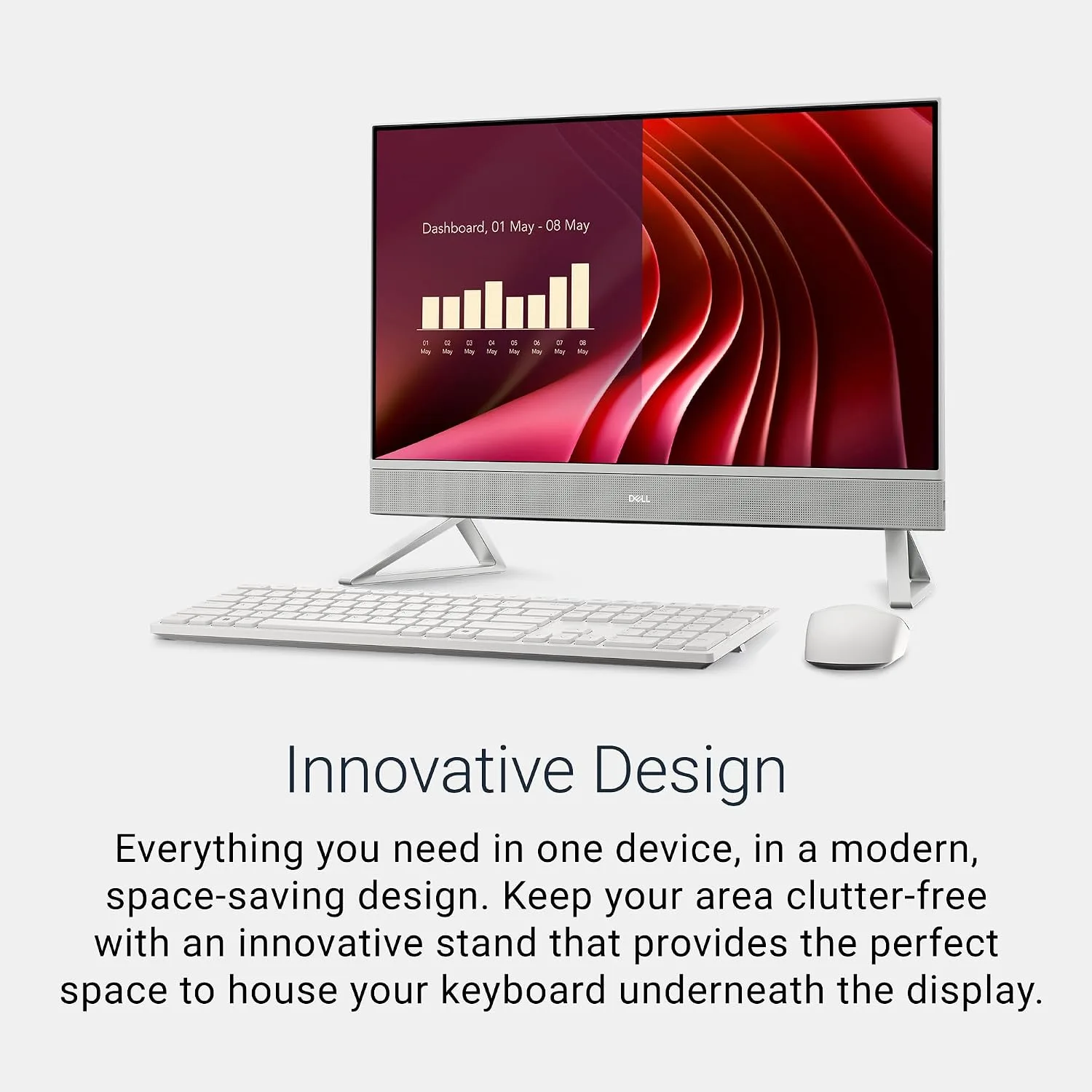 Dell 23.8" All-in-One Desktop, FHD, Intel Core 3 100U, Windows 11 Home