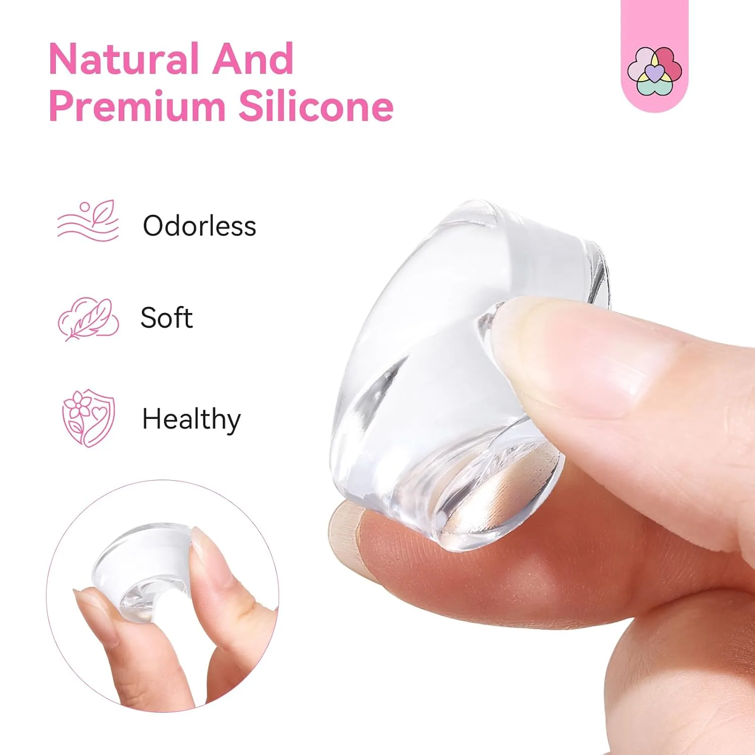 SAVILAND French Tip Tool Silicone Nail Stamper 4PCS
