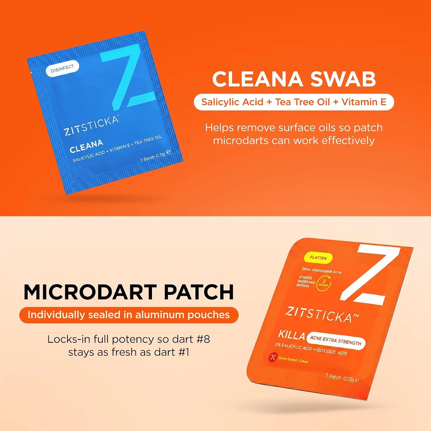 ZitSticka Killa Acne Extra Strength Microdart Pimple Patches For Face, 8 CT