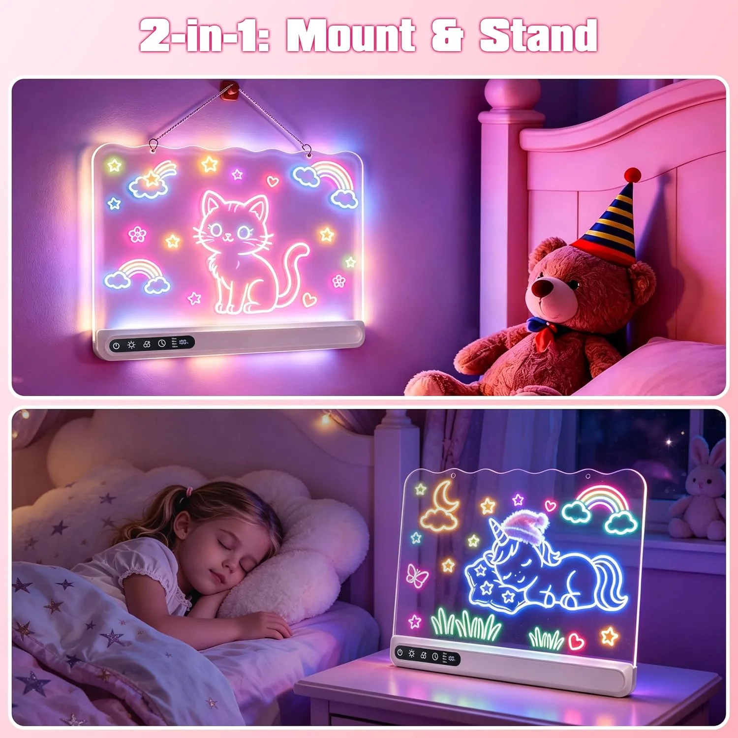 16" Led Light Up Drawing Board for Kids, Art Toy Gifts for Age 3-12