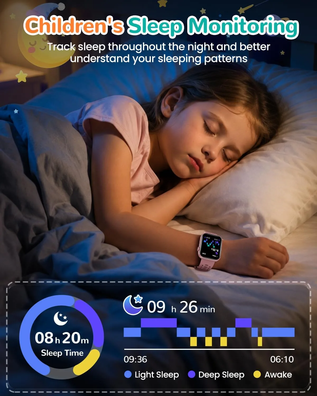 Kids Smart Watch No Phone Needed, 1.83" Smart Watch Fitness Trackers(Pink)