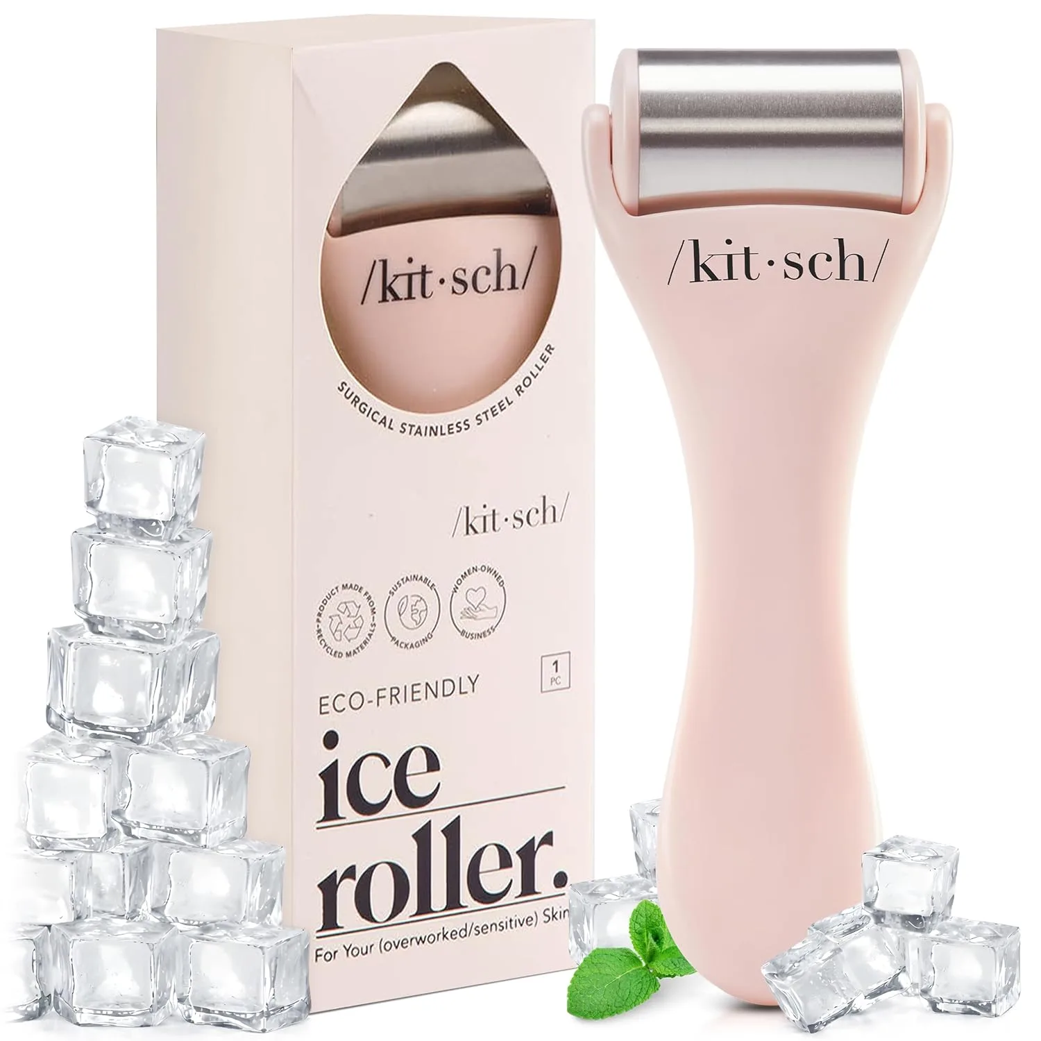 Kitsch Ice Roller for Face – Cooling Face Rollers for Women & Men - Pink