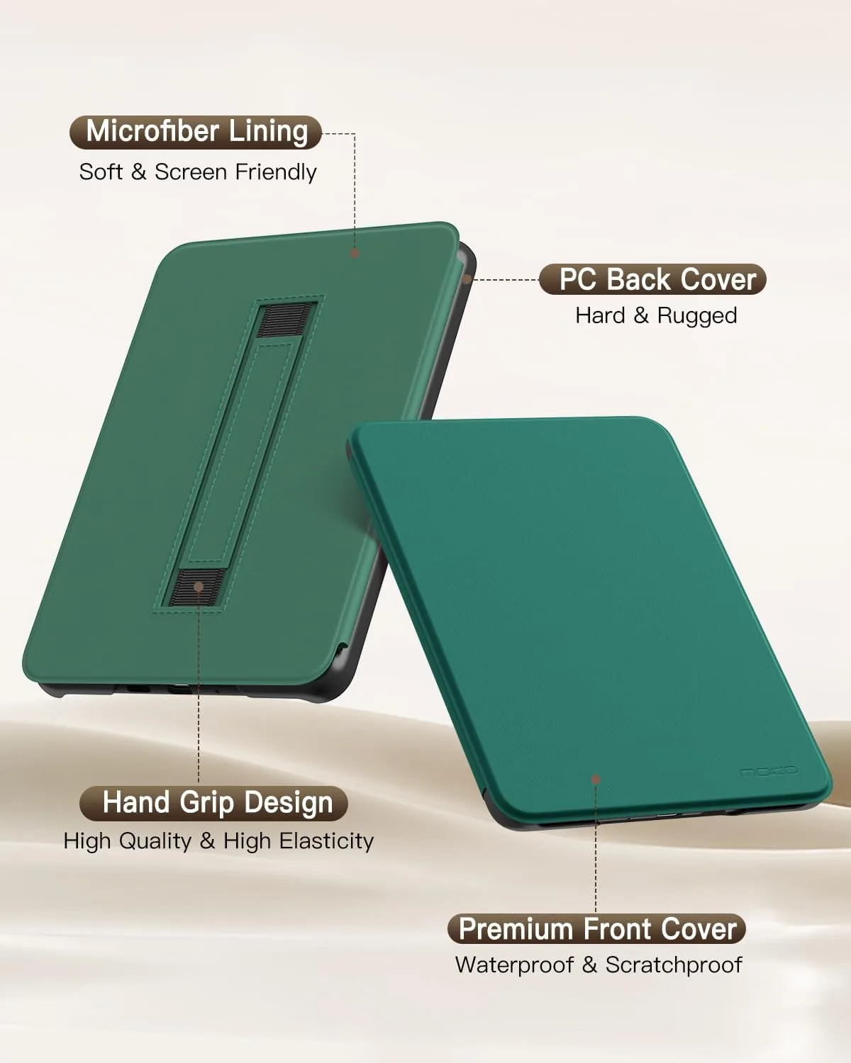 MoKo Case for 7" Kindle Paperwhite 12th Gen 2024 & Colorsoft, Jade Green