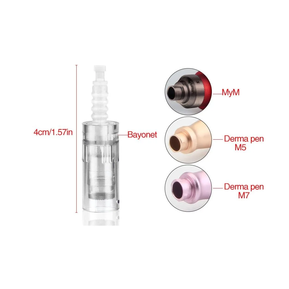 5pcs Round Nano Cartridges for Bayonet Microneedle Disposable Replacement N2 M5 M7 Microneedling Pen