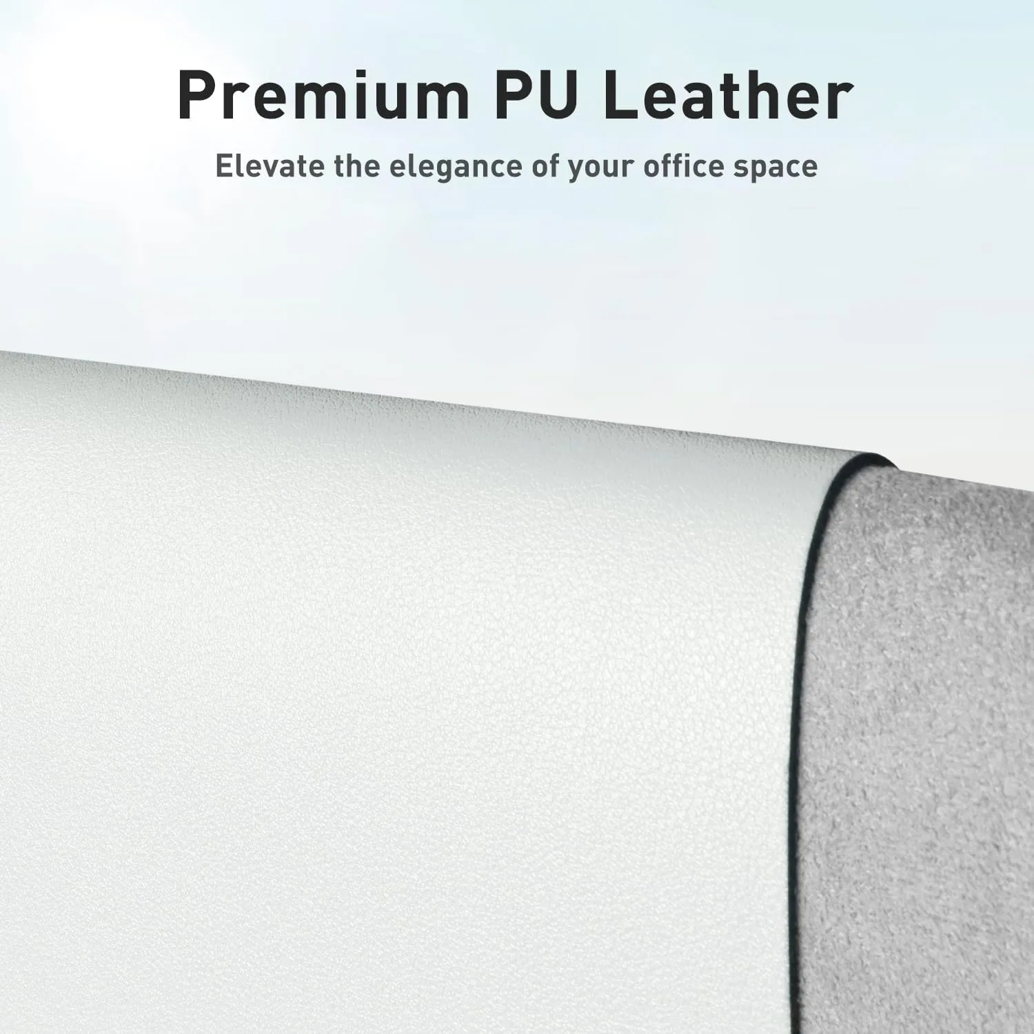 Aothia Leather Desk Pad Protector, Large Mouse Pad, Office Mat, Non-Slip PU Leather Blotter, Laptop Desk Pad, Waterproof Writing Pad for Office and Home (Barely Grey, 23.6" x 13.7")