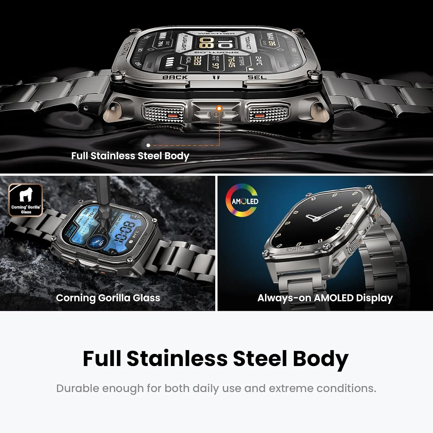 KOSPET Tank M4 Special Edition Smart Watch with Dual-Band GPS, Offline Maps
