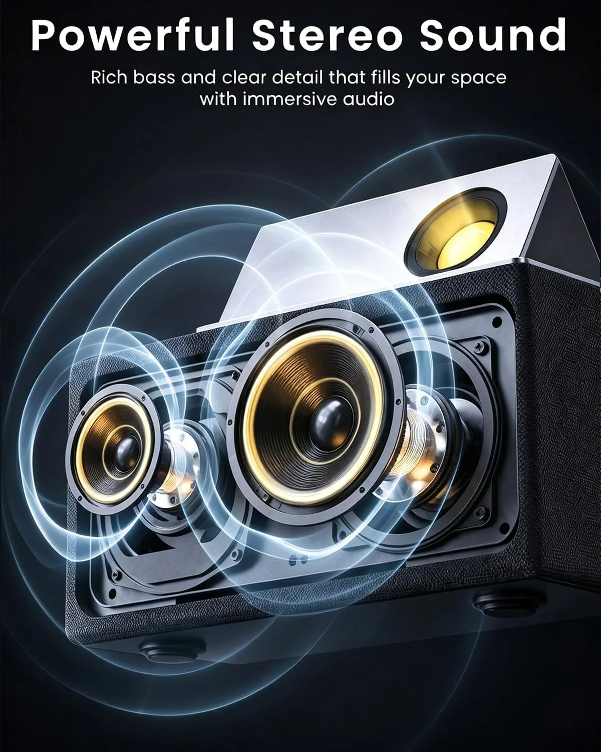 GoldJoy Bluetooth Speaker Wireless, Charging Station for Home Sleep Gift