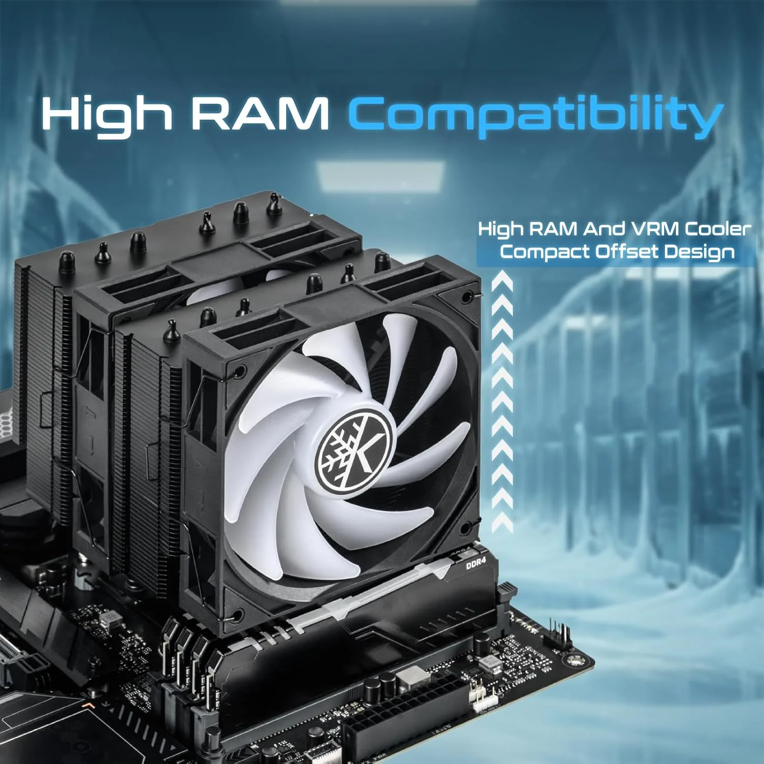 KINGCOOL CRYO Titan 120 ARGB Dual-Tower CPU Air Cooler Max 260W TDP, Black