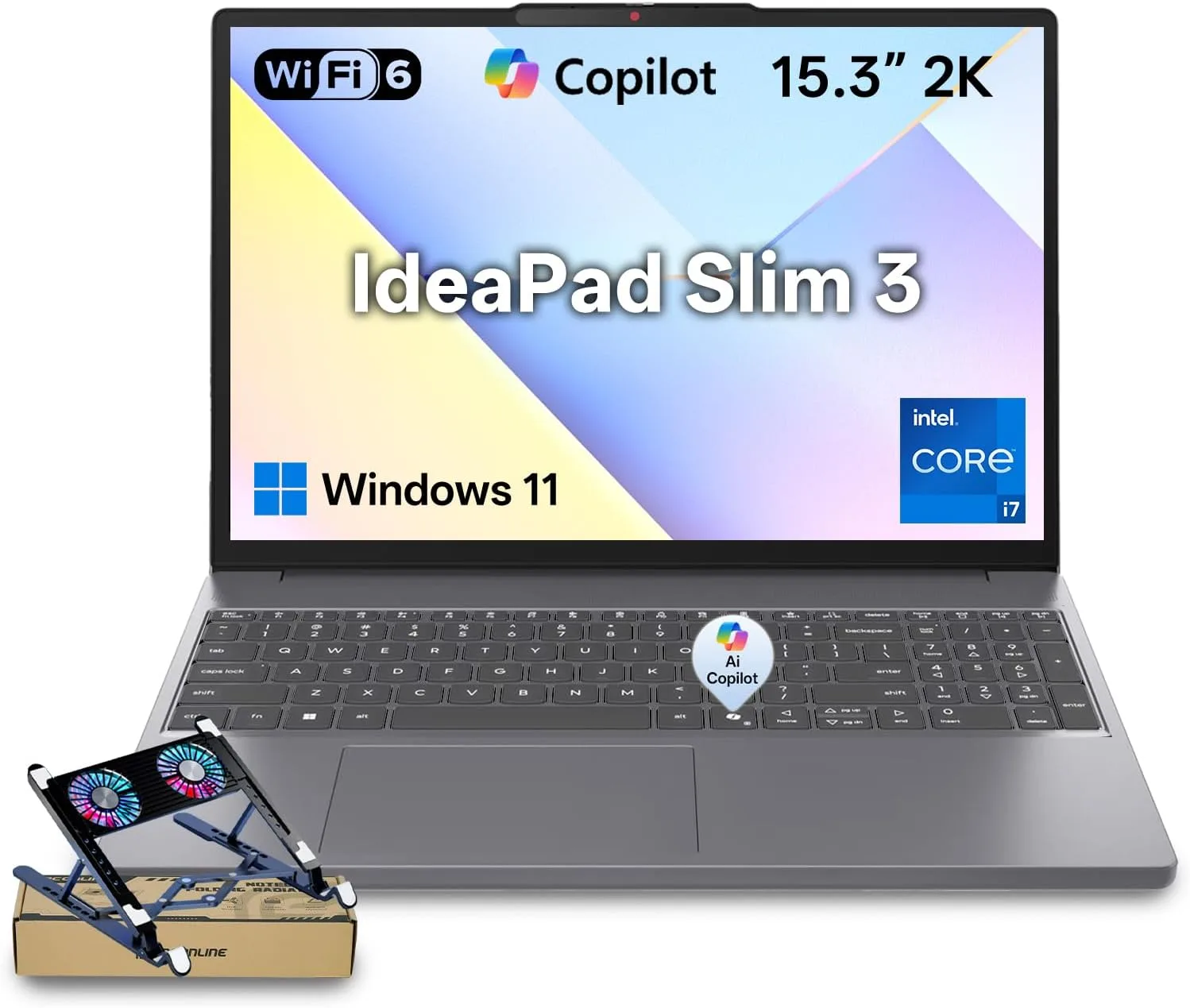 Lenovo IdeaPad Slim 3 Laptop,15.3" 2K, Core i7-13620H,16GB RAM+512GB SSD