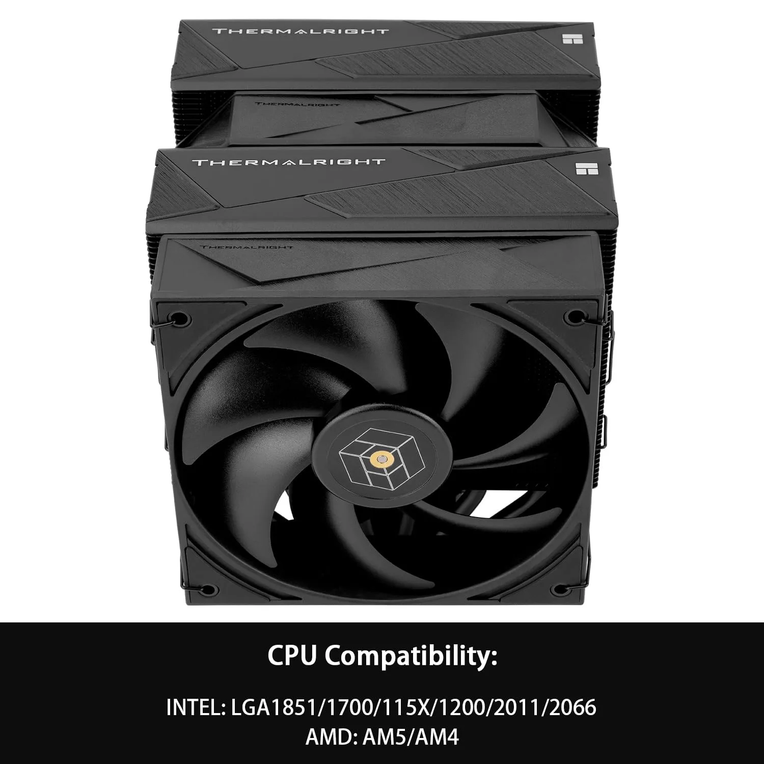 Thermalright Royal Pretor 130 Black CPU Cooler,158mm High, Dual Towers and Dual PWM Fans, 6 Heat Pipes Computer Radiator,PC Cooling for AM4/AM5,Intel LGA 1700/1851/1150/1151/1200/2011(RP130 Black)