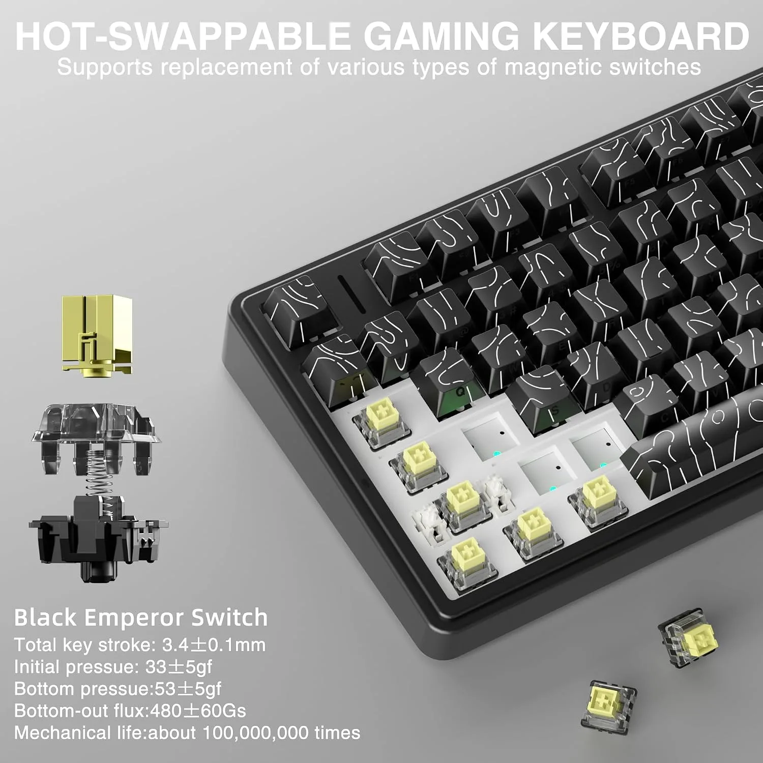 Aula F75 HE Wireless Gaming Keyboard Hall Effect Magnetic Switch Keyboard