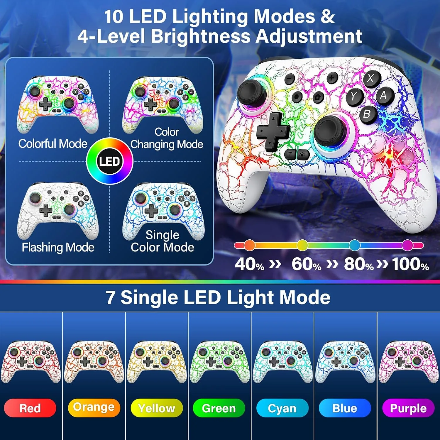 Switch Controller for Nintendo Switch/Lite/OLED, Wireless Switch Controller