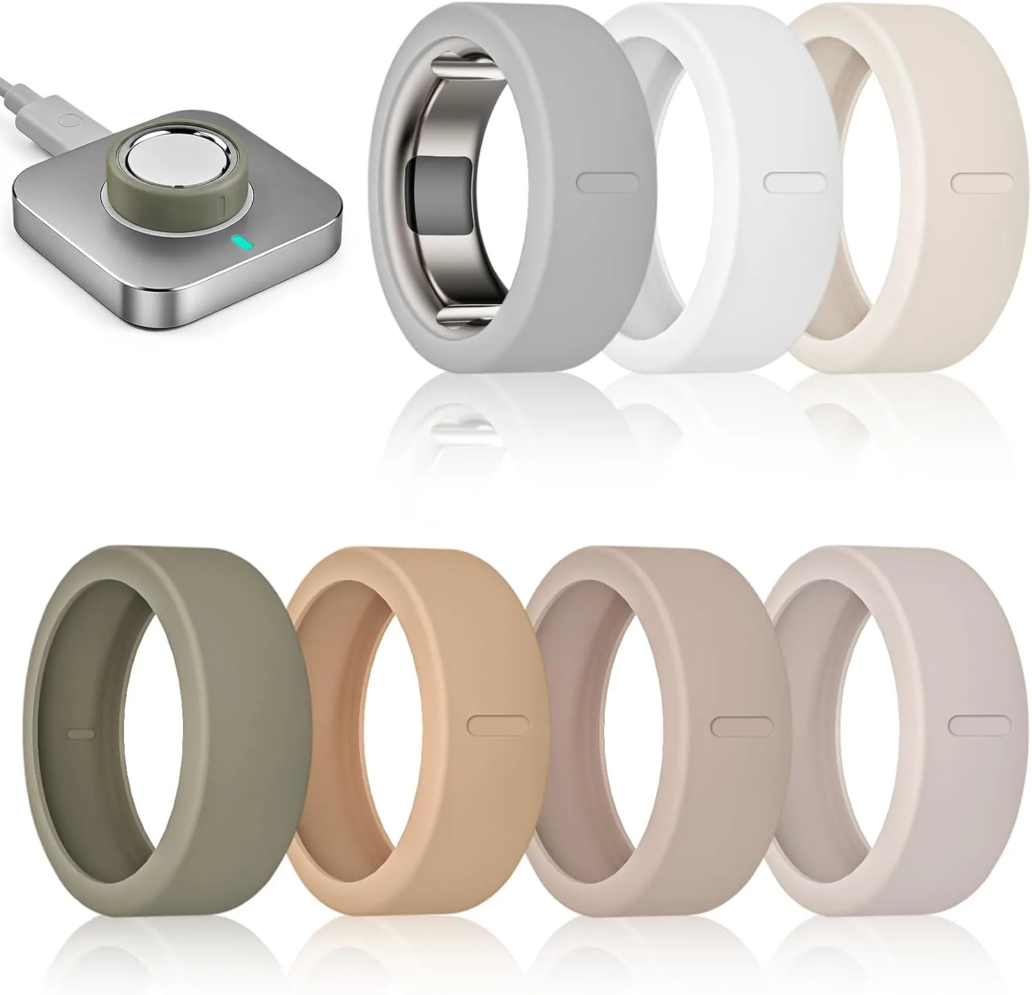 7 Pack Ring Cover Compatible with Oura Ring Gen 4/4 Ceramic/Oura Gen 3