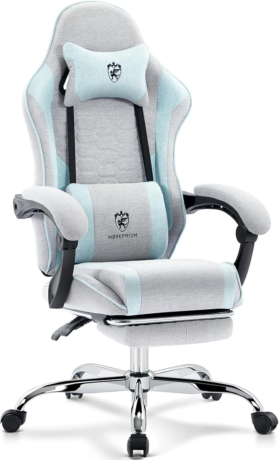 Gaming Chair,Office Chair with Massage,Gel Pad,Grey Blue