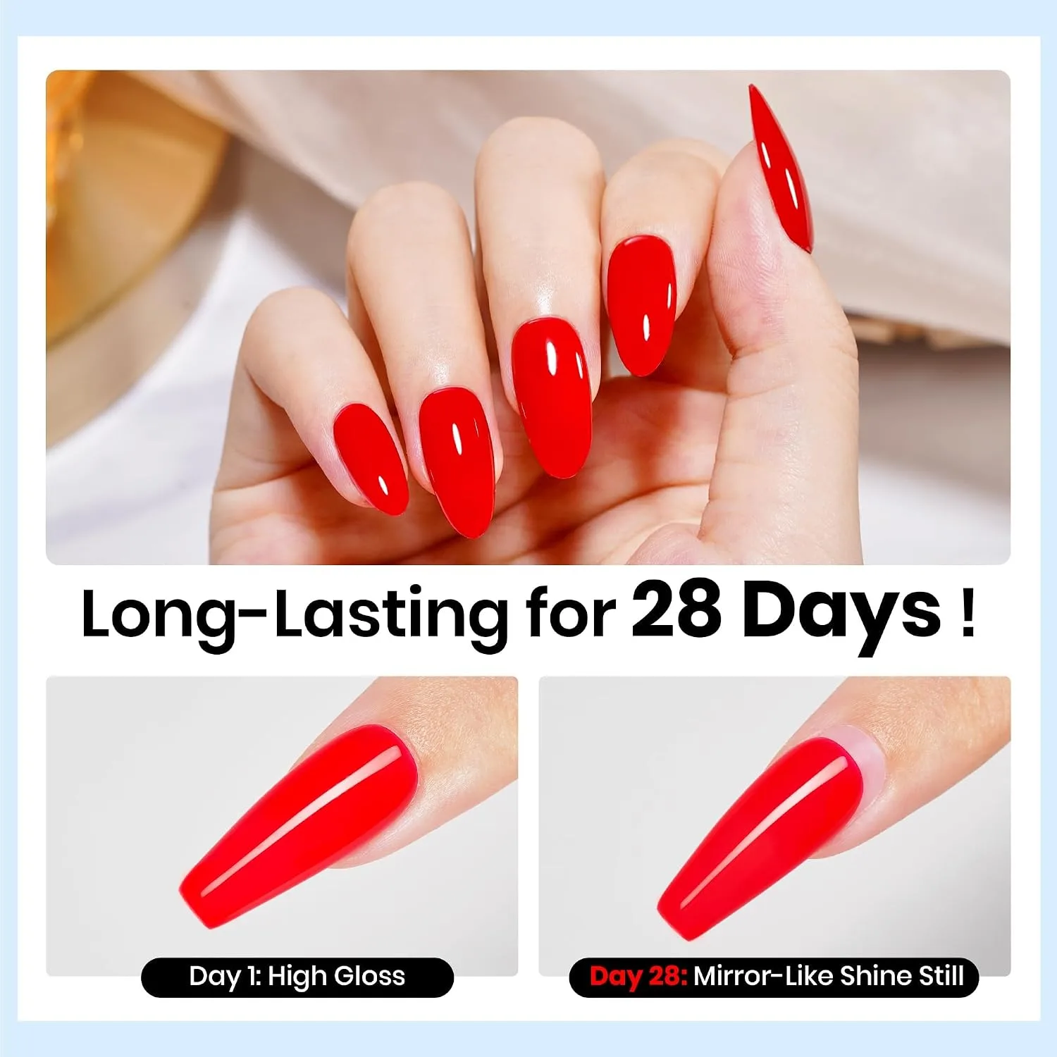 Beetles Gel Top Coat, 2Pcs 15ml Top Coat Gel Nail Polish No Wipe Clear High