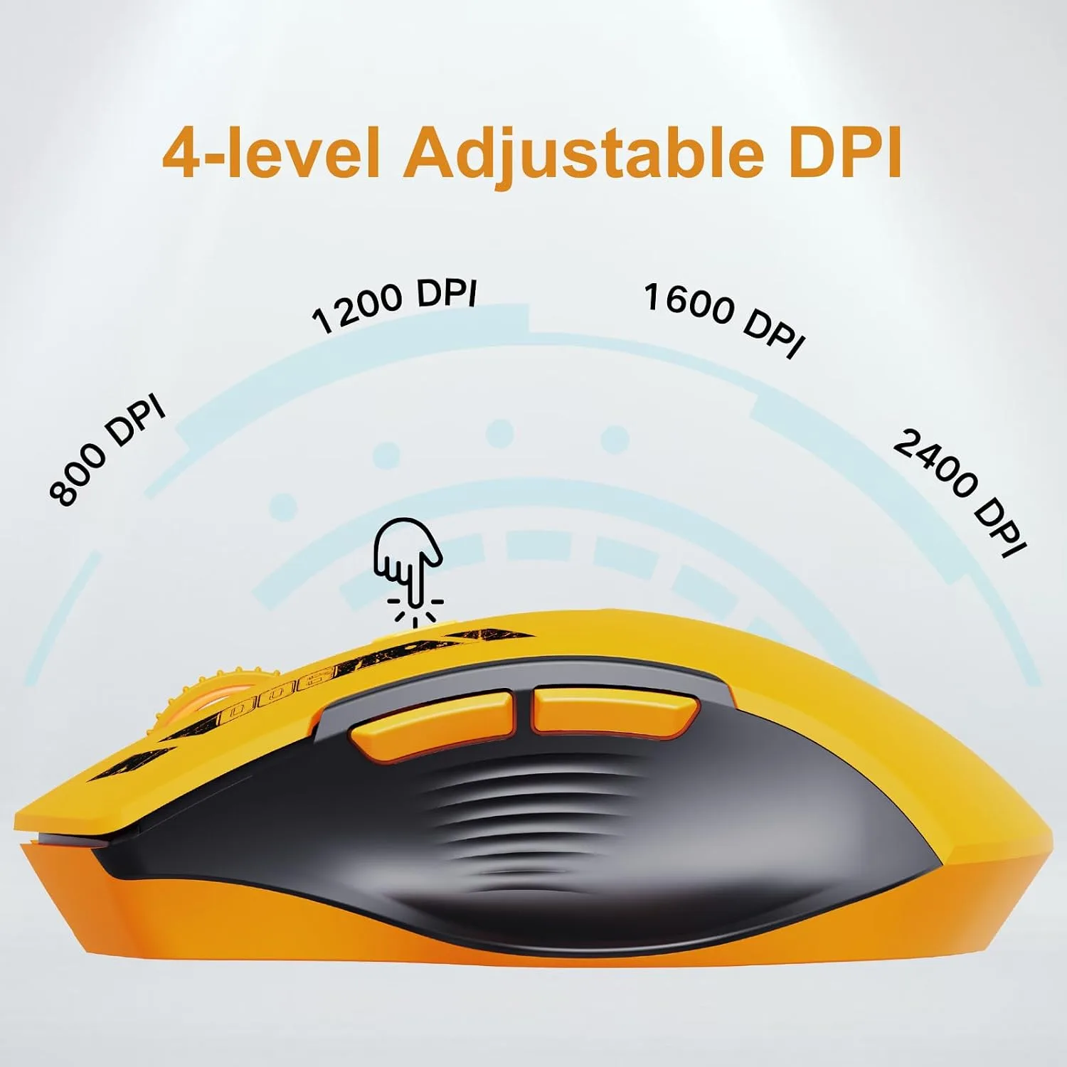 Uineer Wireless Mouse, 2.4GHz Rechargeable Computer Mouse, Battery Display