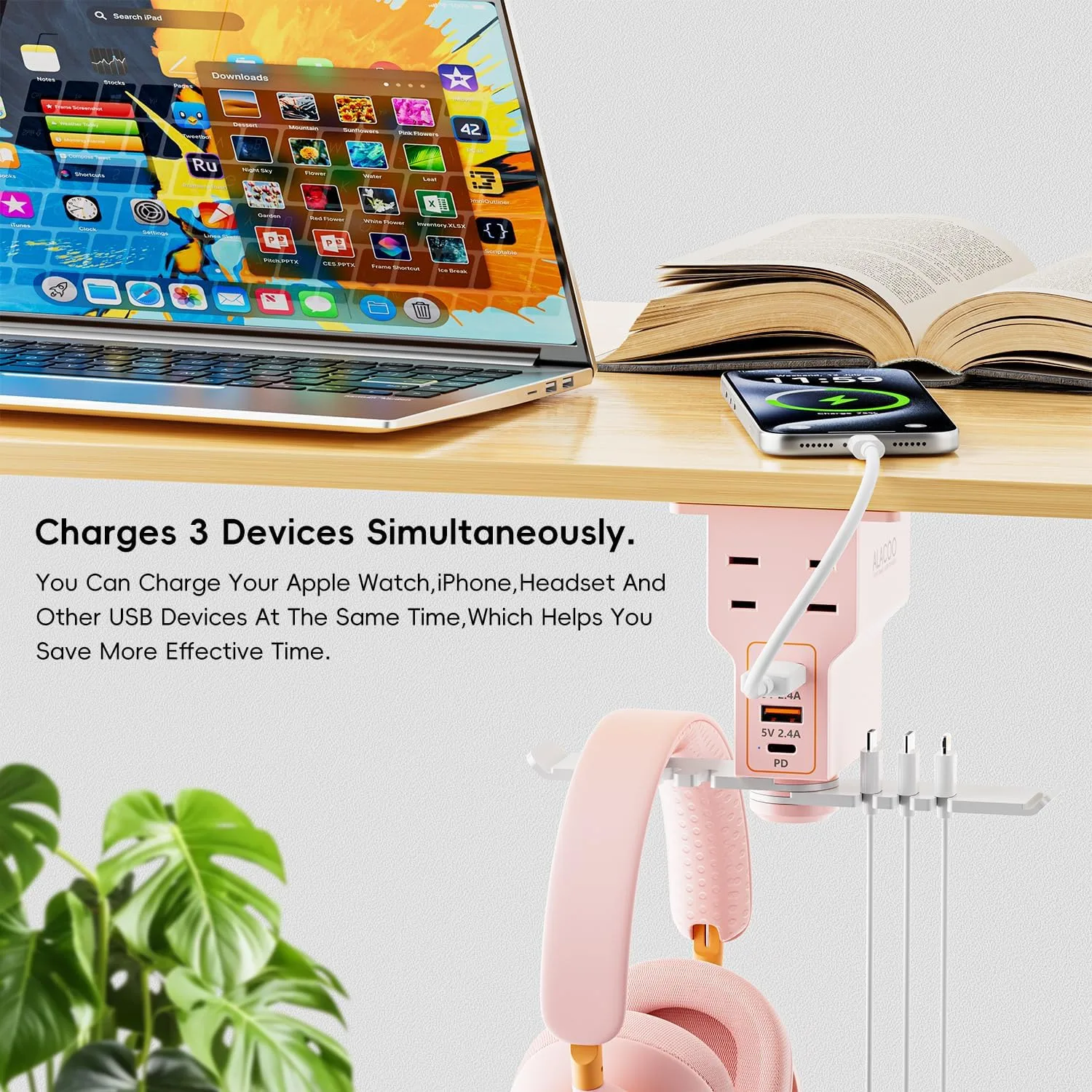 Multi-Function Desk Headphone Hanger Hook Gaming Office