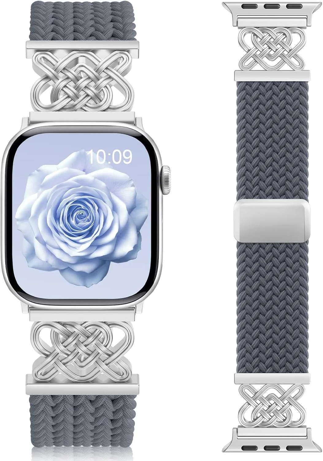 Correa trenzada elástica Firefit para Apple Watch 38mm 40mm 41mm 42mm para mujer