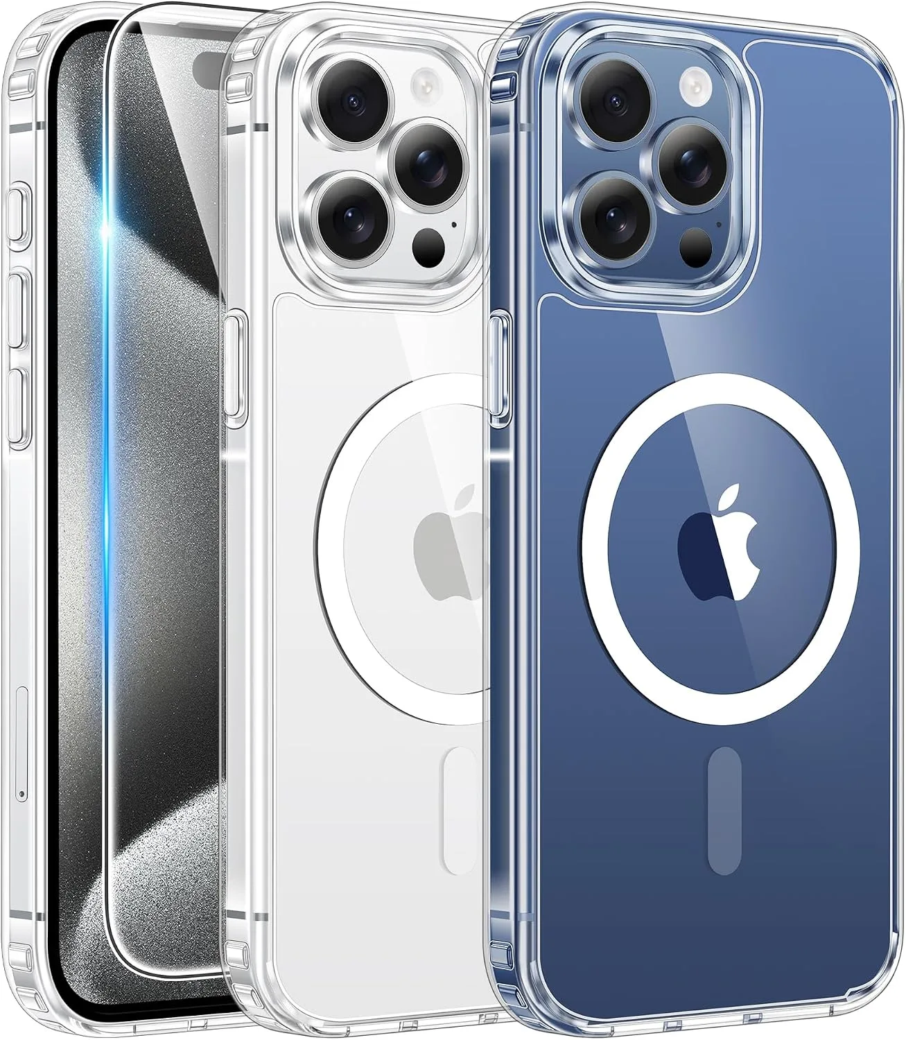 FNTCASE for iPhone 15 Pro-Max Case Compatible with Magsafe Clear Phonecase